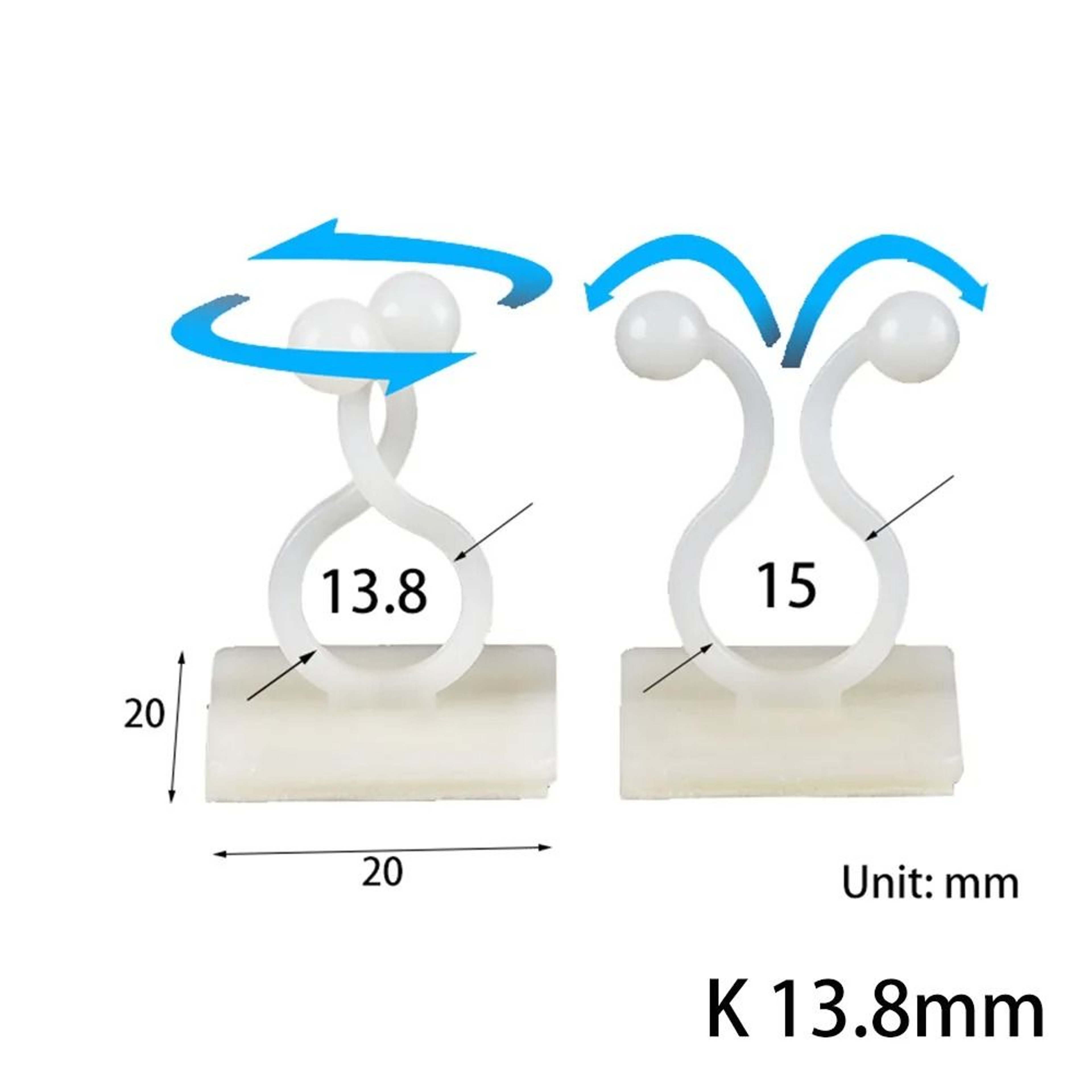 10Piece Charger Cable Organizer  HighPerformance Desktop Tidy Clips  USB Wire Management Holder 18