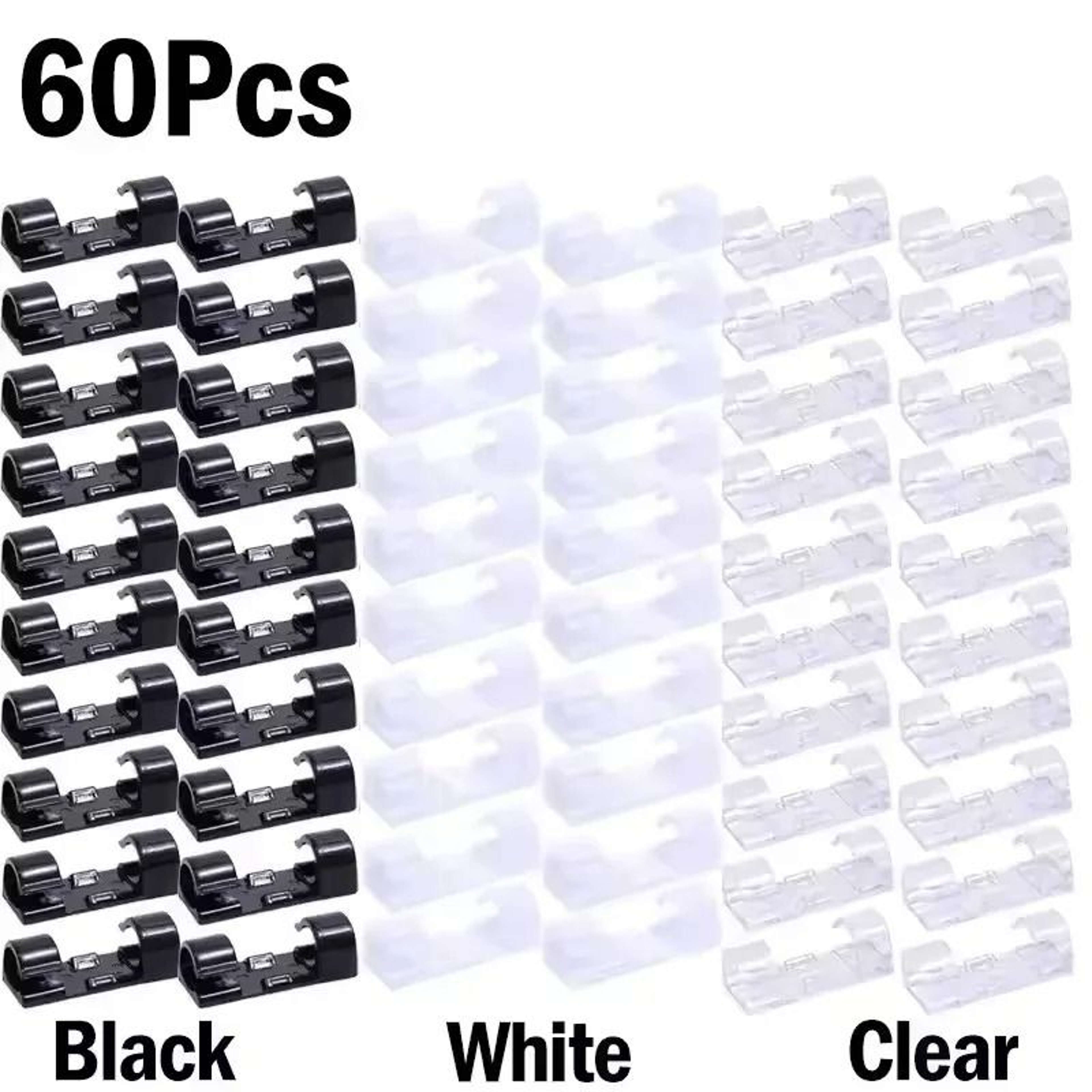 SelfAdhesive Desktop Cable Clips  HighPerformance PC Mouse  USB Power Cord Organizer 18