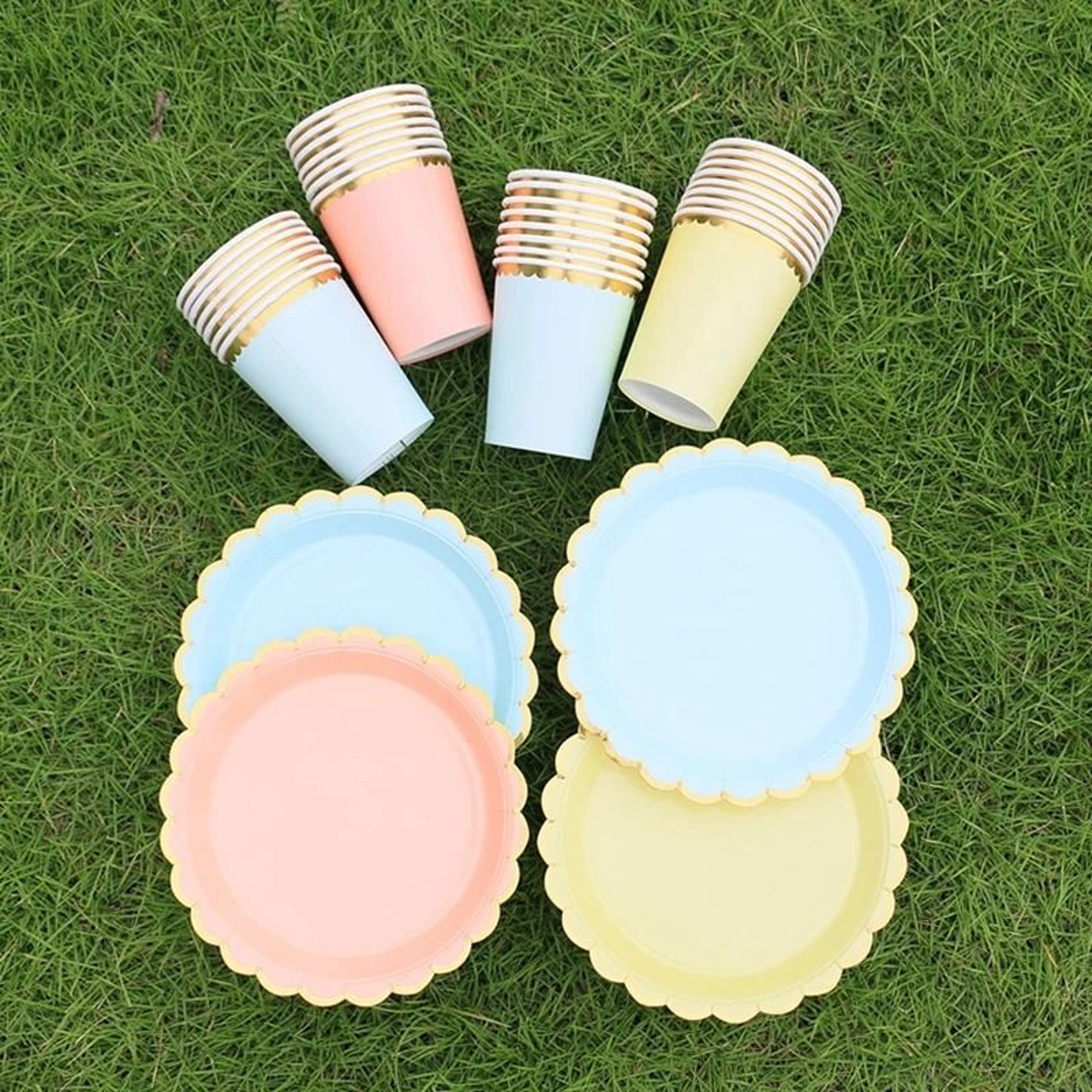 Solid Color Premium Disposable Tableware  HighPerformance Party Supplies For Weddings  Birthdays 3