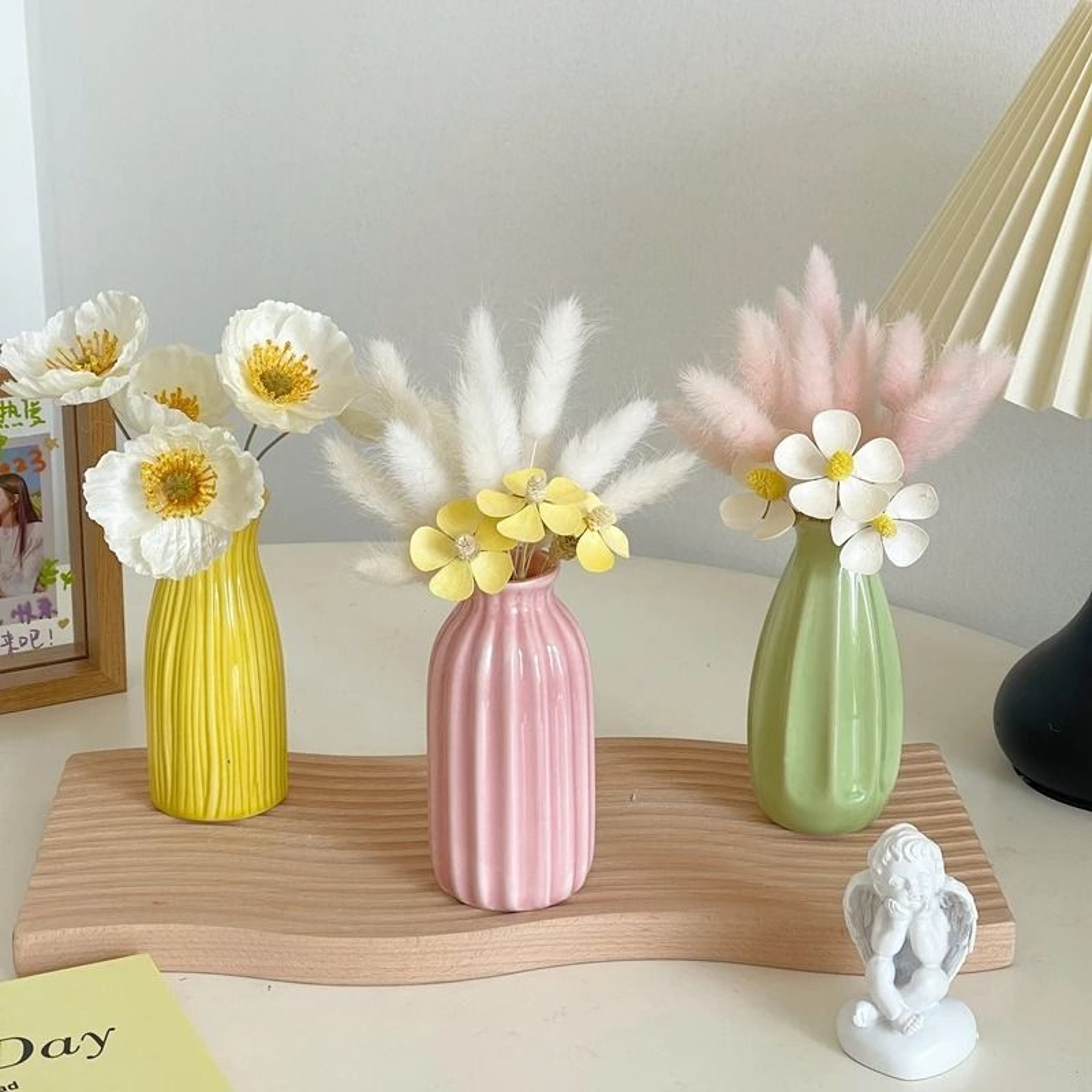 Modern Ceramic Bud Vase  HighPerformance Candy Color Small Flower Vase  Desktop Ornament 0