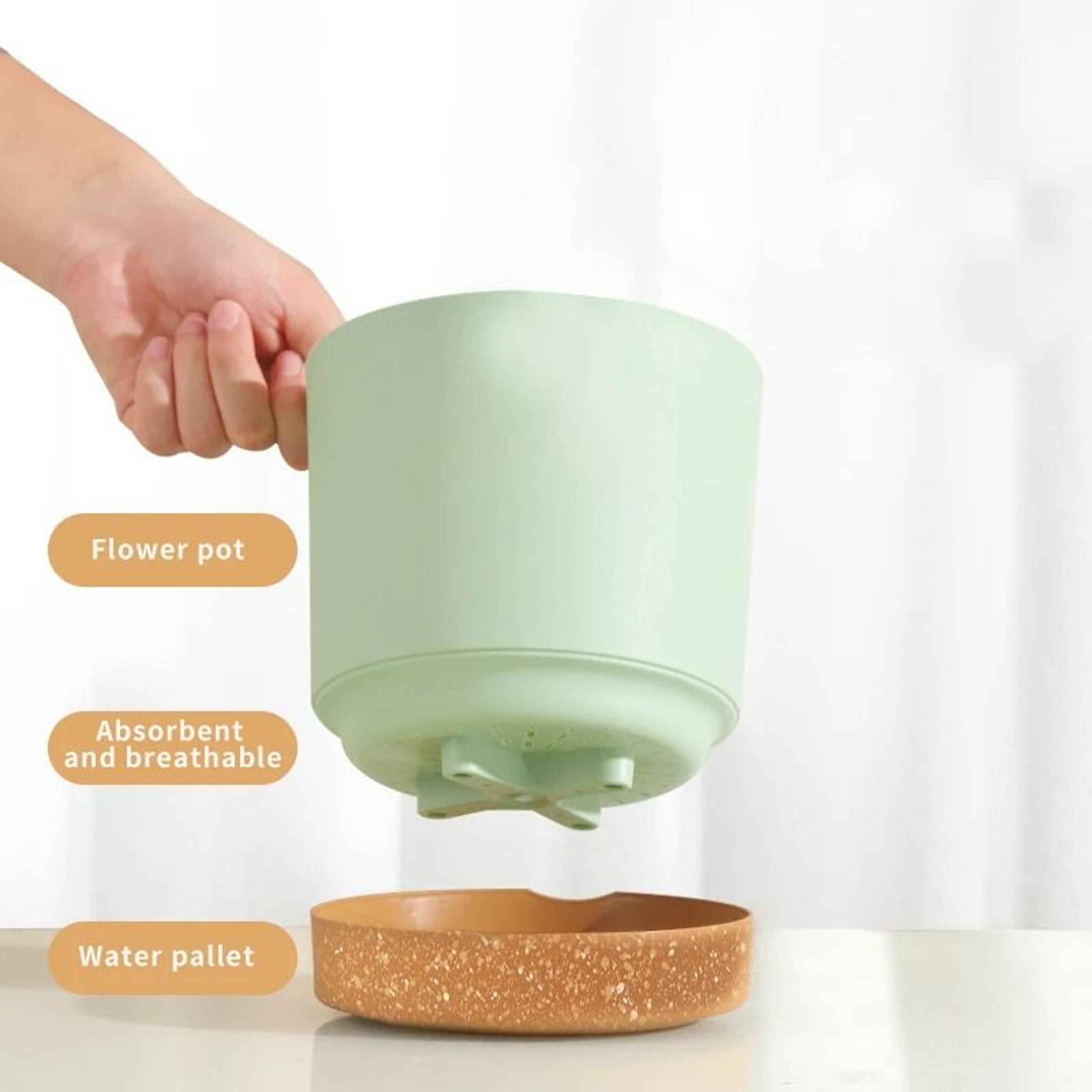 SelfWatering Plant Pots  HighPerformance Automatic Plastic Flowerpots With Integrated Saucer 4
