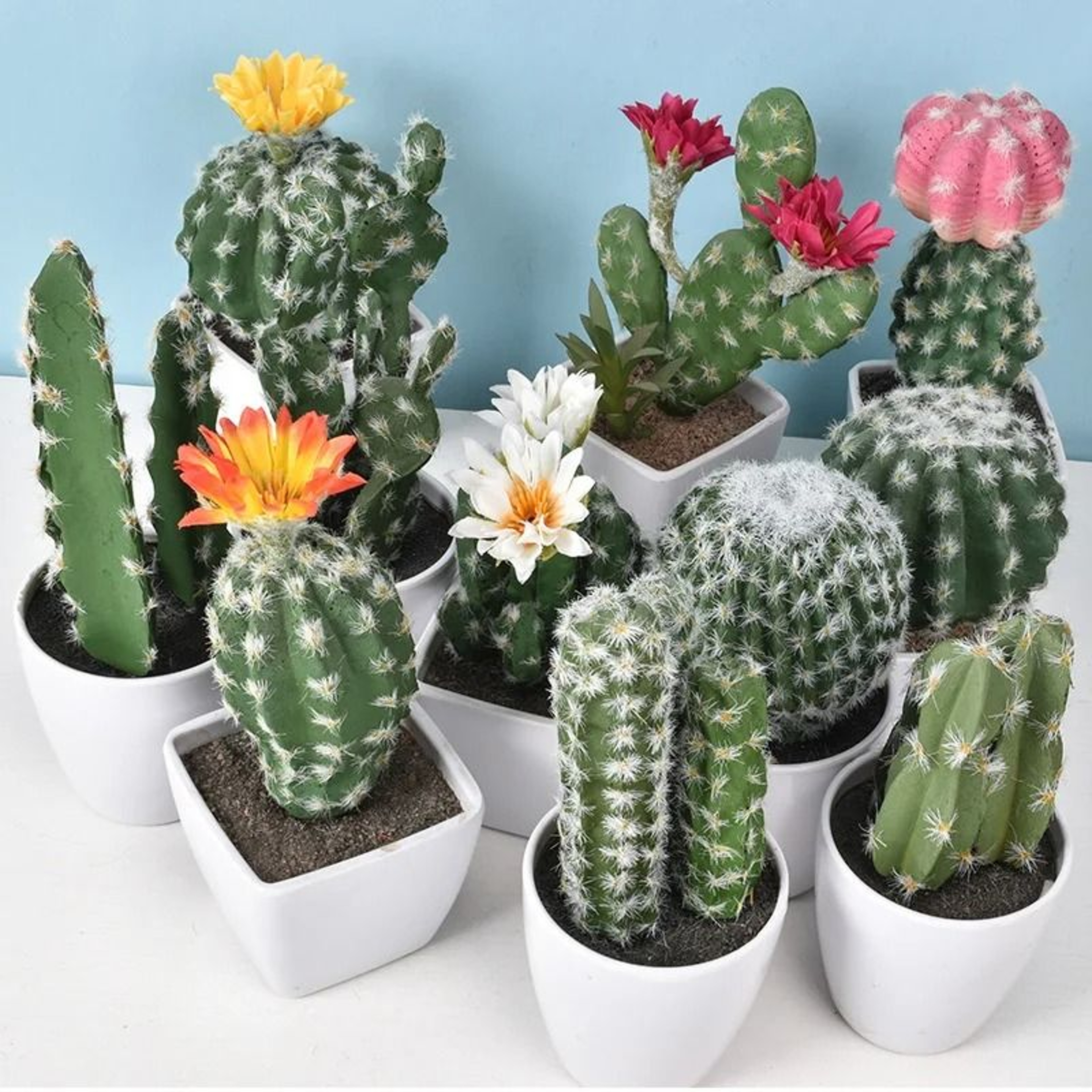 Mini Realistic Fake Cactus  HighPerformance Artificial Succulent Without Pot  Cute Potted Plant Dec 0