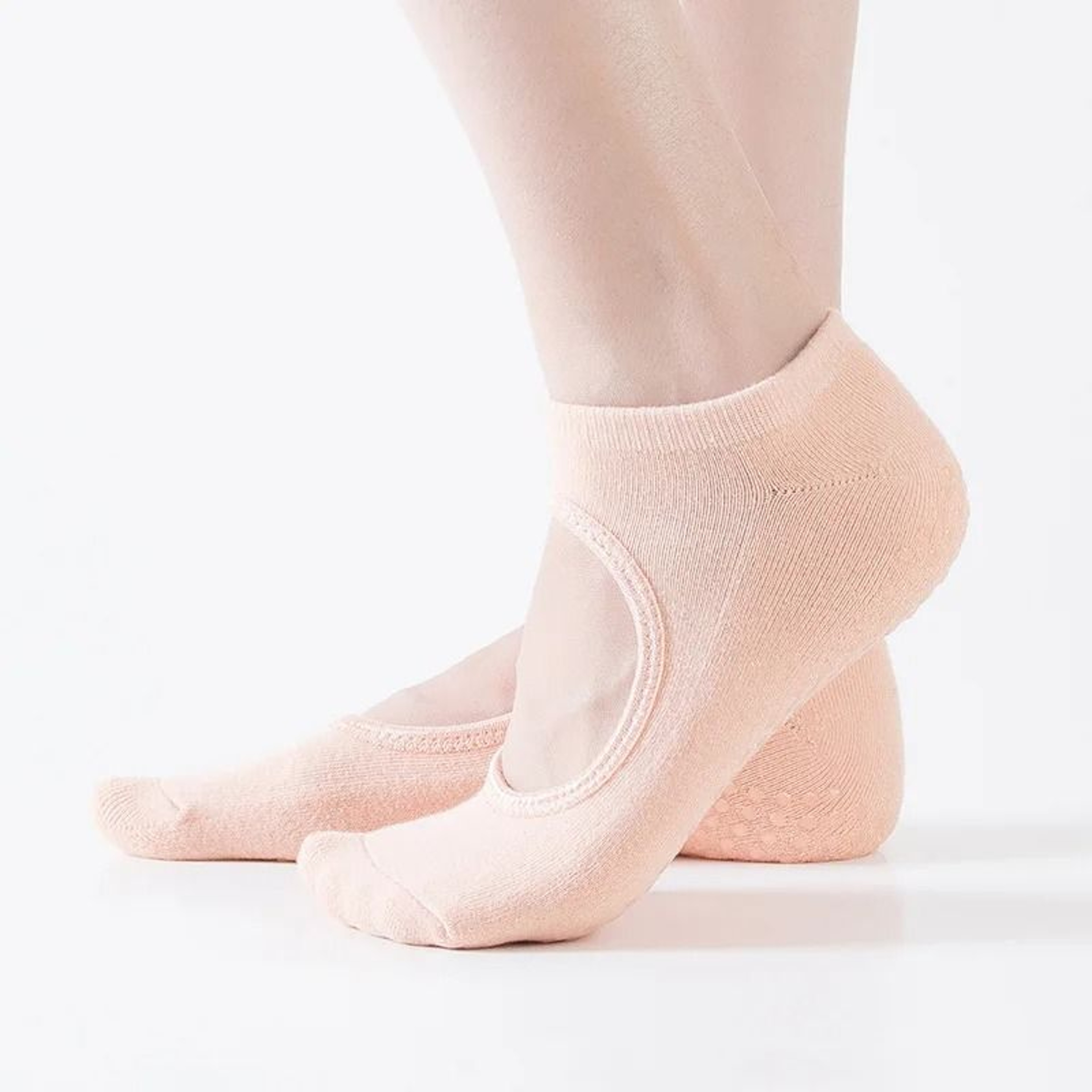 Backless NonSlip Pilates Socks  HighPerformance Cotton Yoga Socks  Ballet Dance Workout Slippers 8