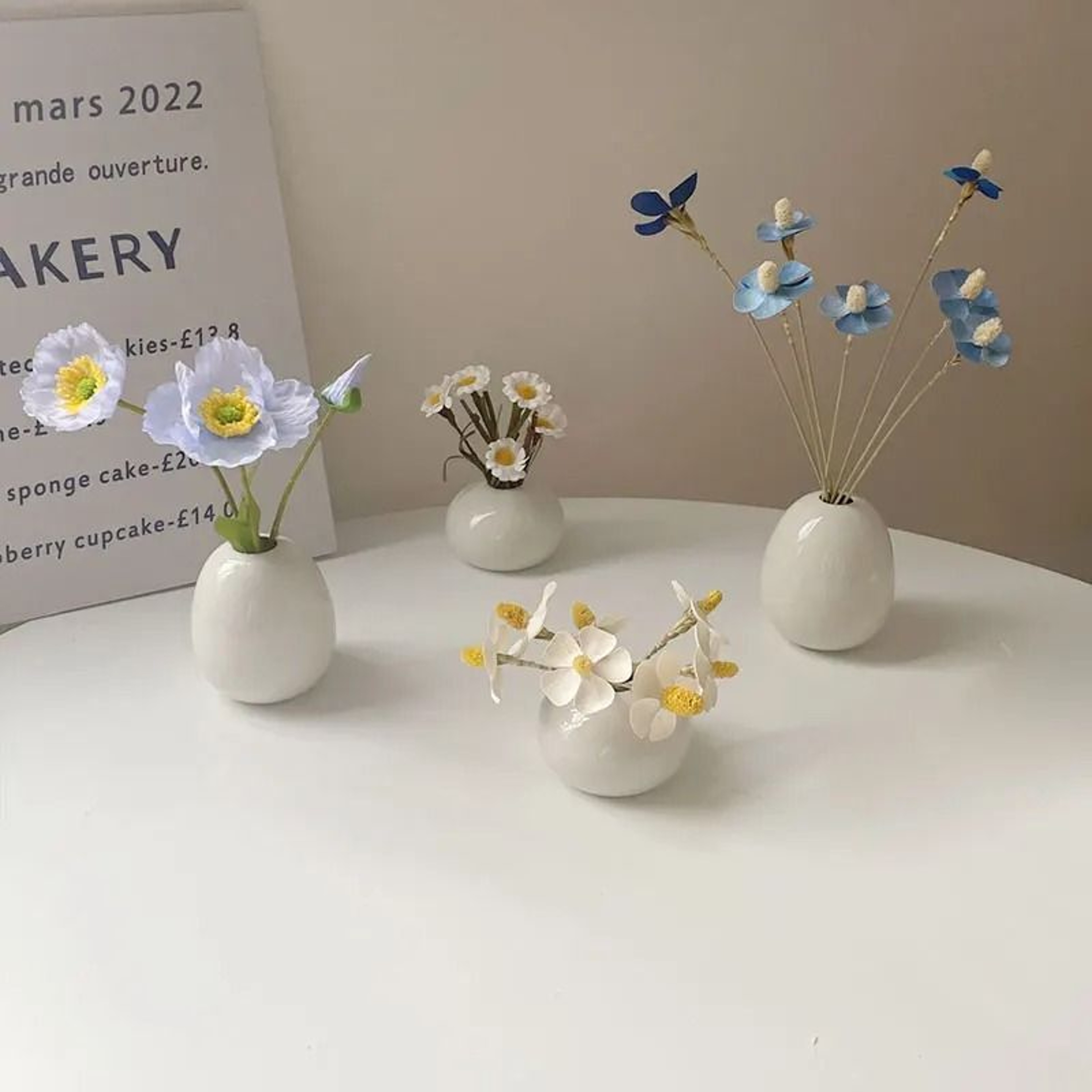 Korean Style Ceramic Bud Vase  HighPerformance Mini Flower Vase  Single Stem Decorative Floral Hold 2