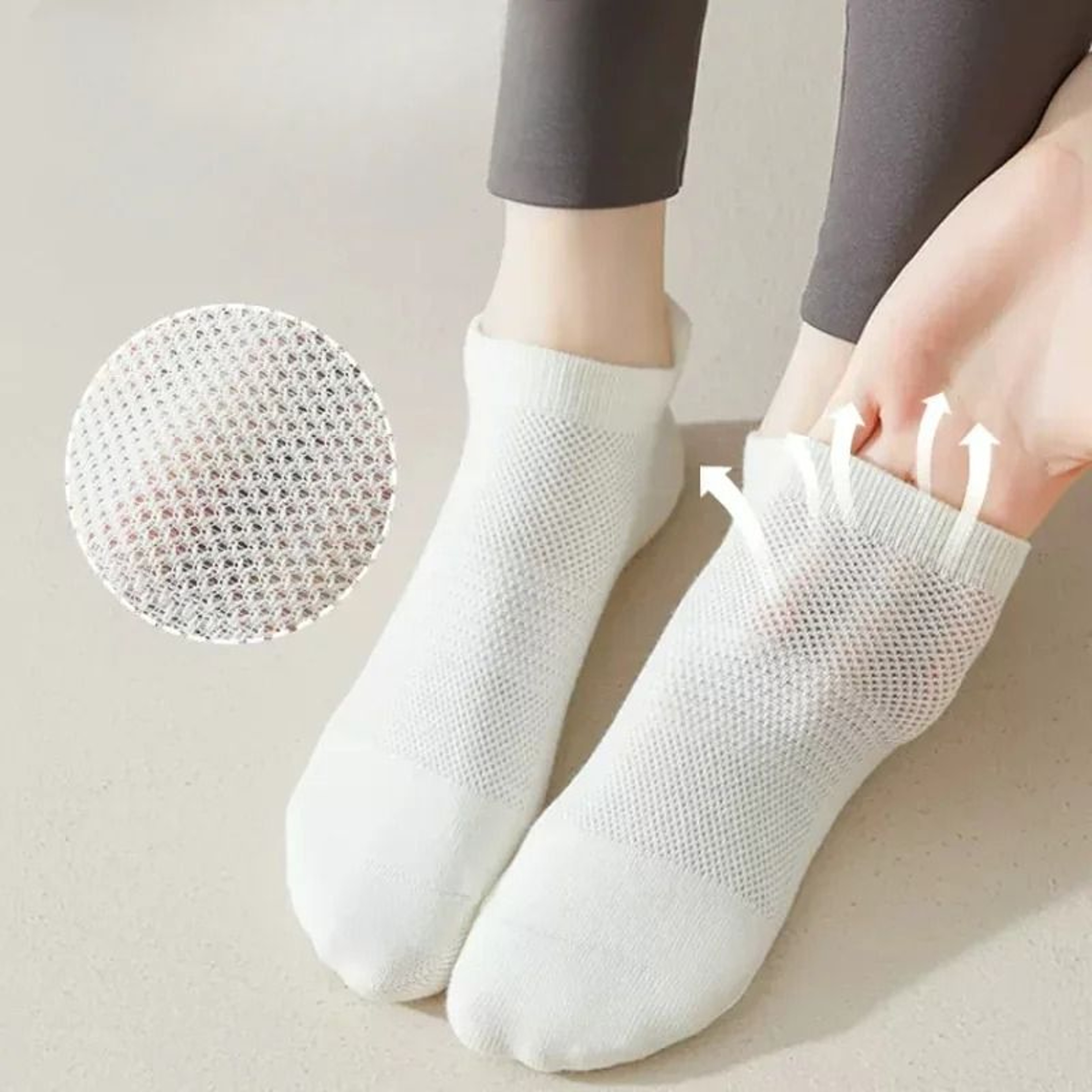 Mesh Breathable Yoga Socks  HighPerformance LowCut Fitness Socks  Professional NonSlip Pilates Gear 1