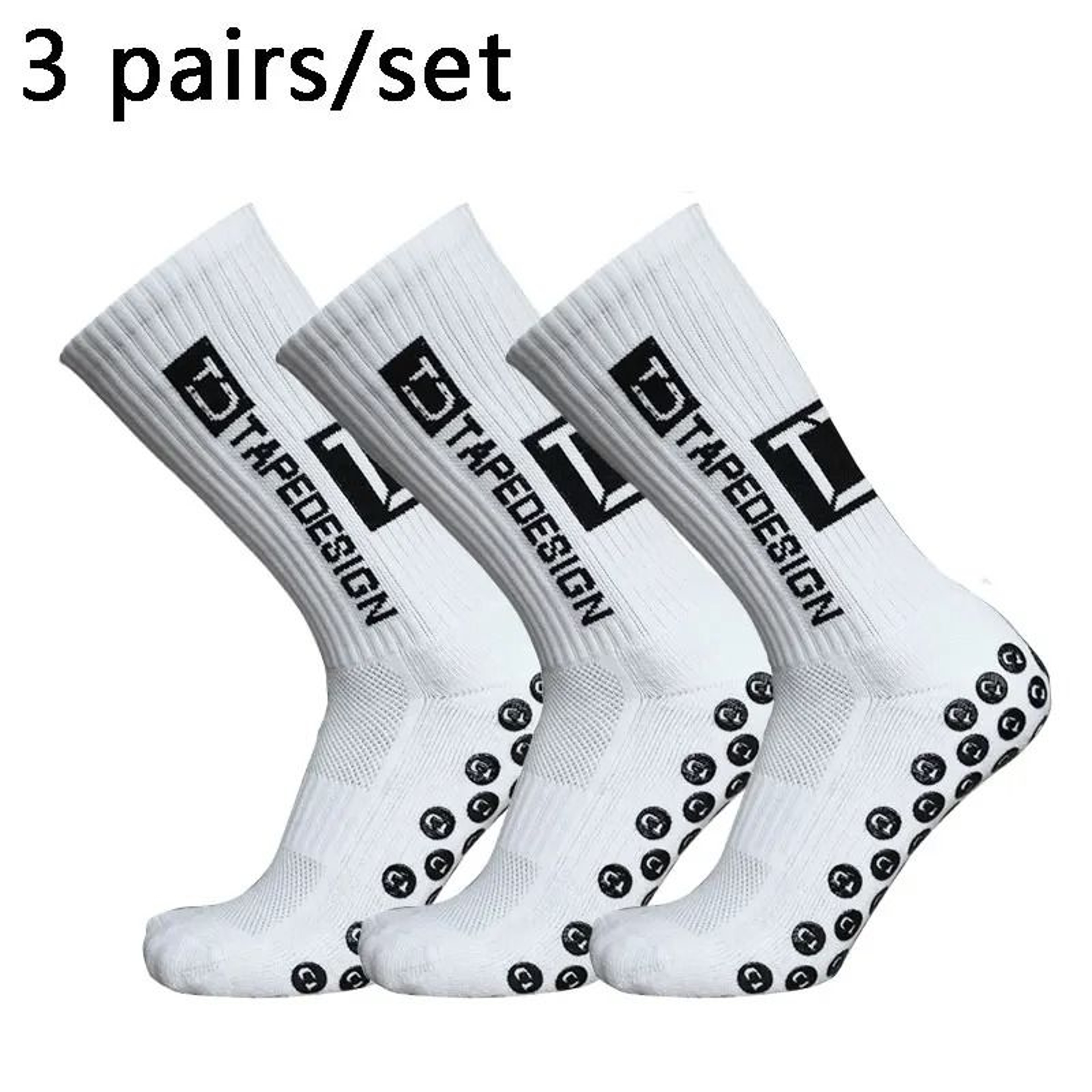 Professional AntiSlip Soccer Grip Socks  HighPerformance 3Pair Set For Outdoor Sports Football  Yog 3
