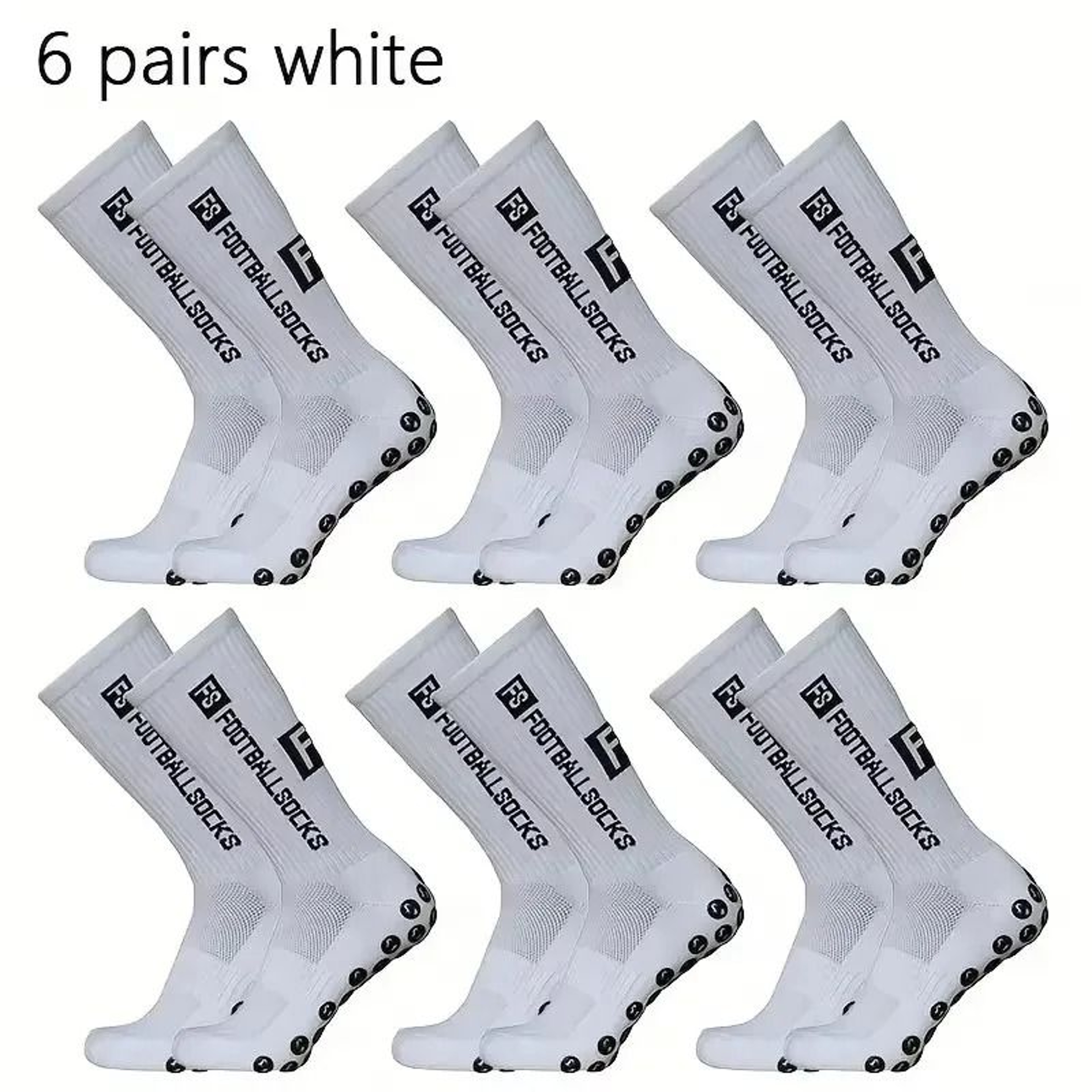 6 Pairs Professional Soccer Grip Socks Non Slip Silicone Bottom Breathable Football Sports Socks 1