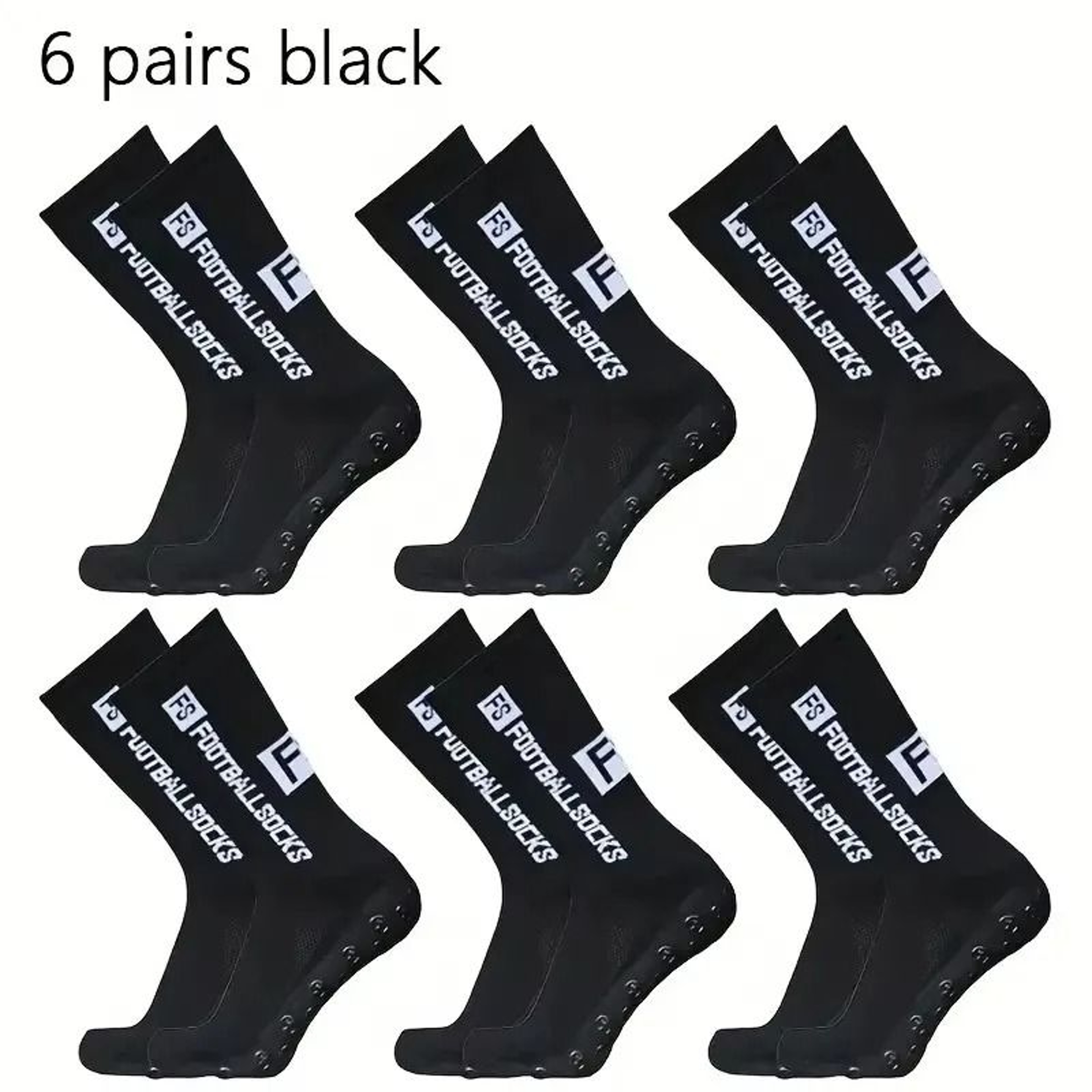 6 Pairs Professional Soccer Grip Socks Non Slip Silicone Bottom Breathable Football Sports Socks 2