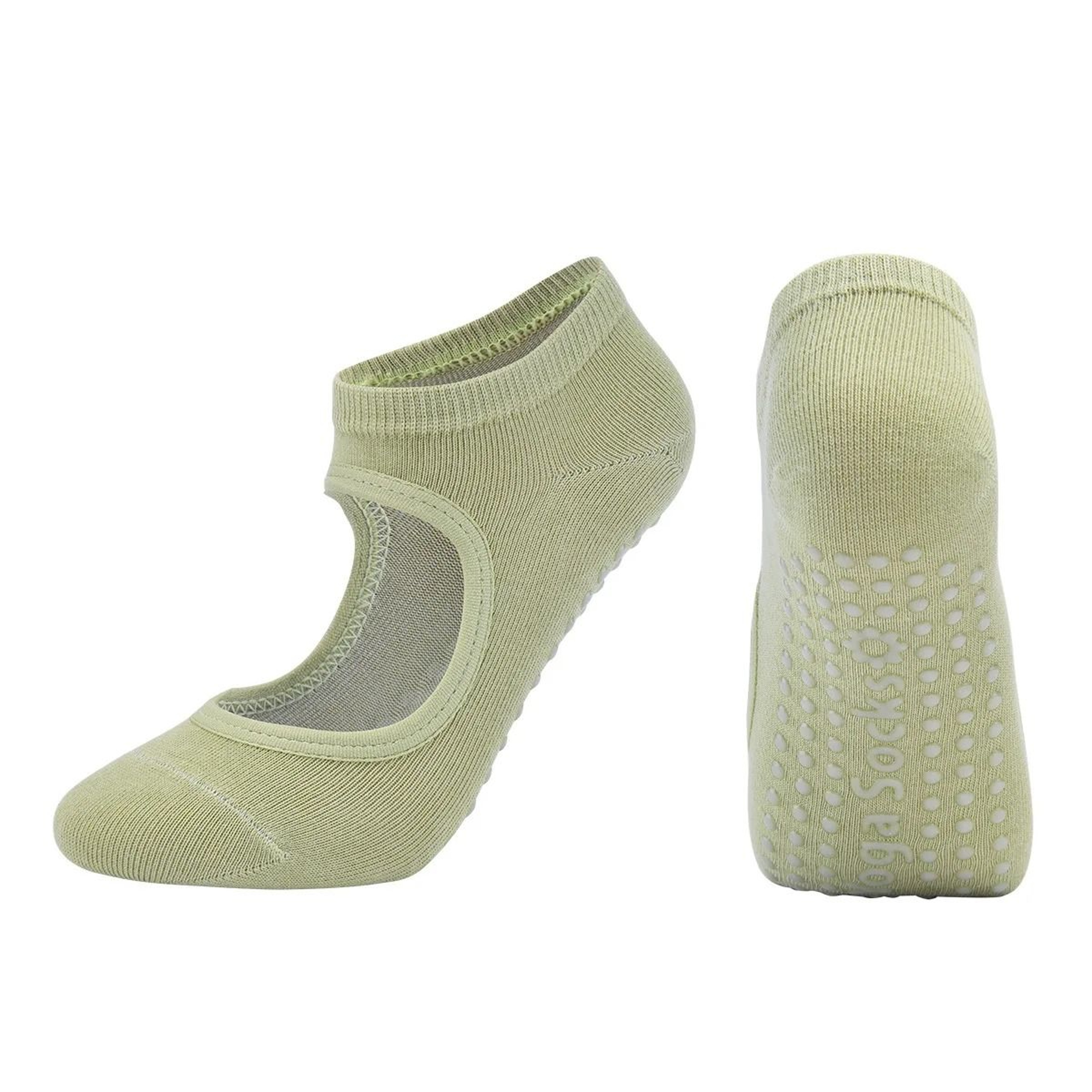 Silicone Anti Slip Backless Yoga Socks Women Pilates Indoor Dance Ballet Fitness Sports Socks 19