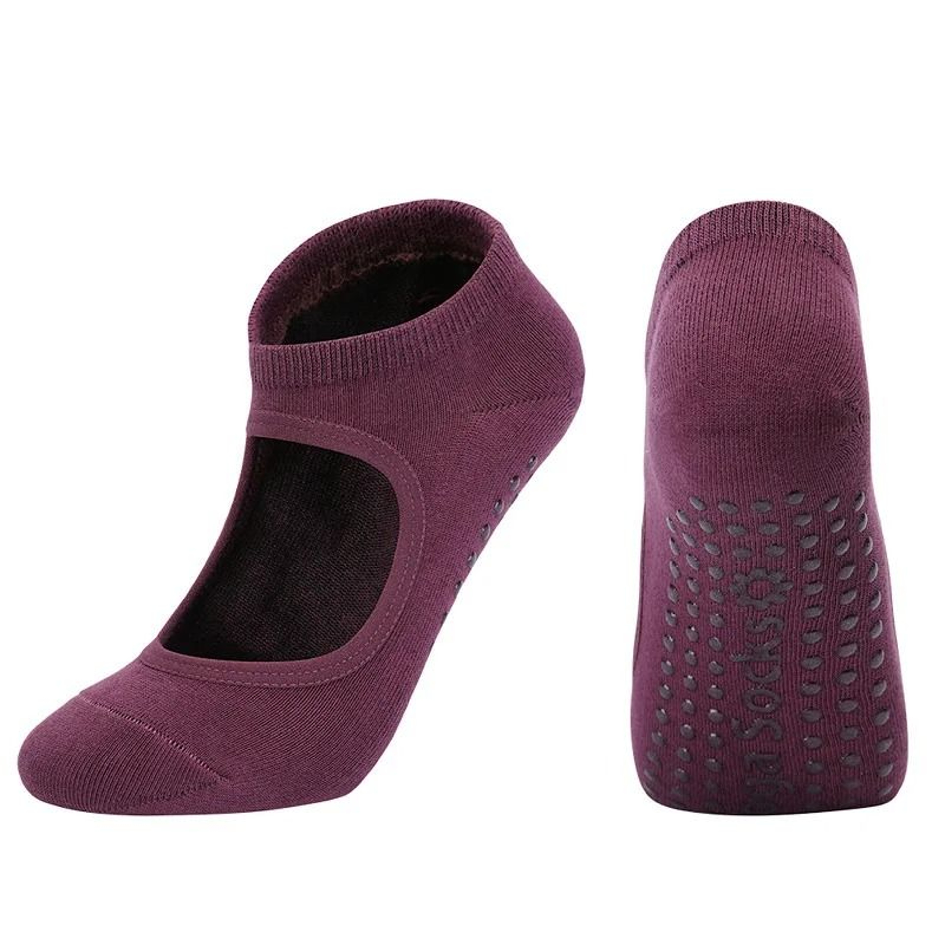 Silicone Anti Slip Backless Yoga Socks Women Pilates Indoor Dance Ballet Fitness Sports Socks 8