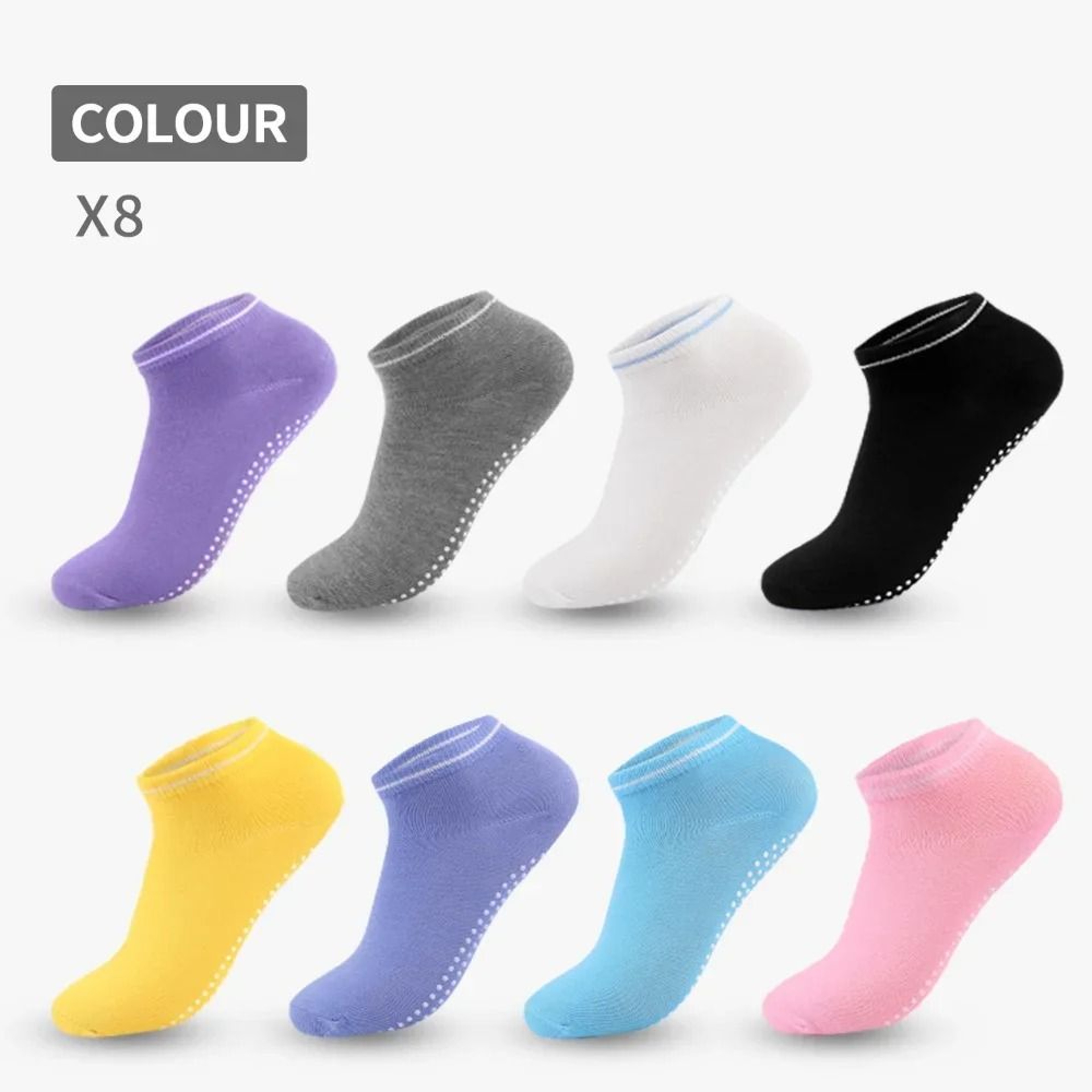 Women Anti Slip Sock Trampoline Yoga Sock Cotton Breathable Short Socks Elasticity Sport Outside So 4