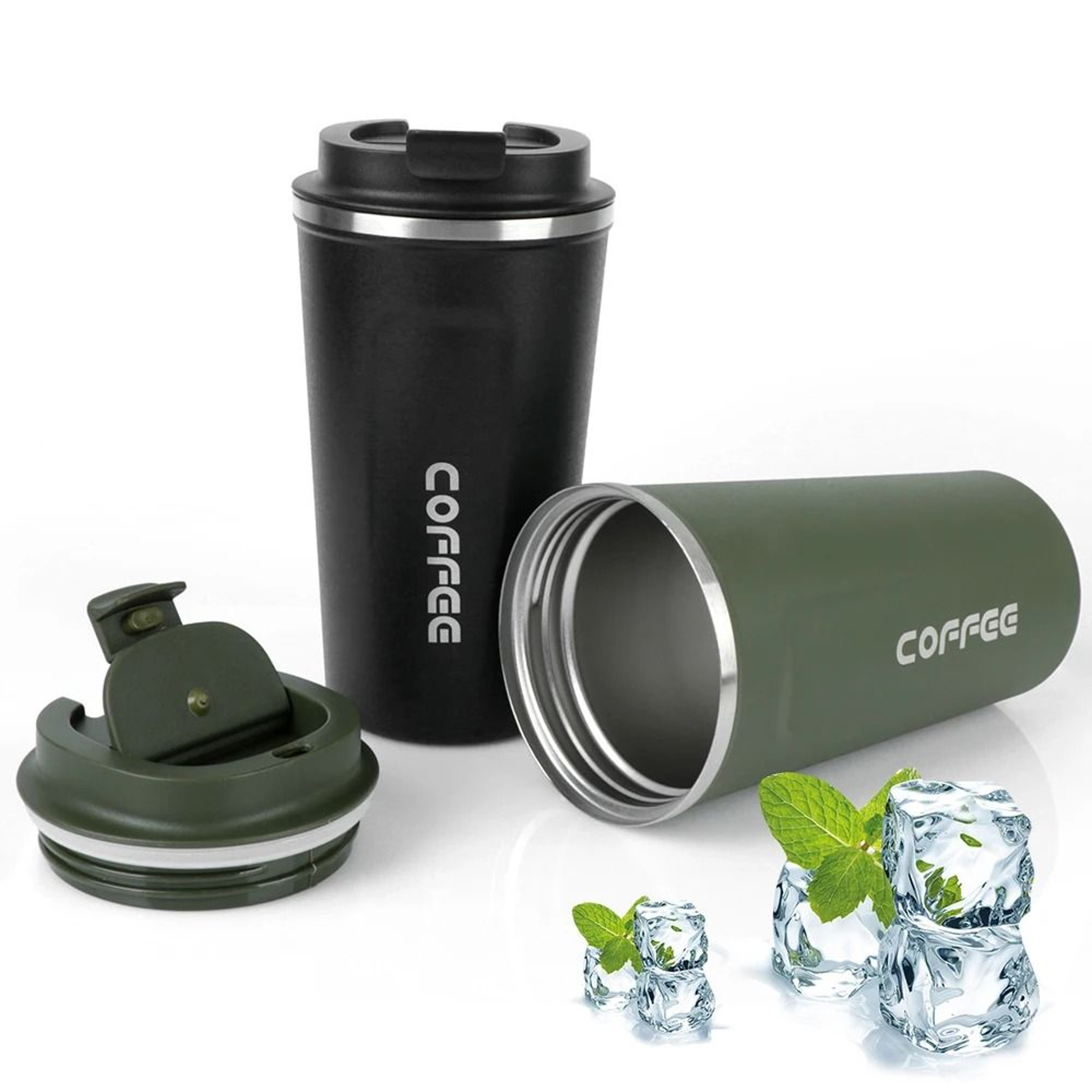 Thermo Cafe Double Stainless Steel Coffee Mug Leak Proof Travel Thermo Cup Car Thermos Mug 0