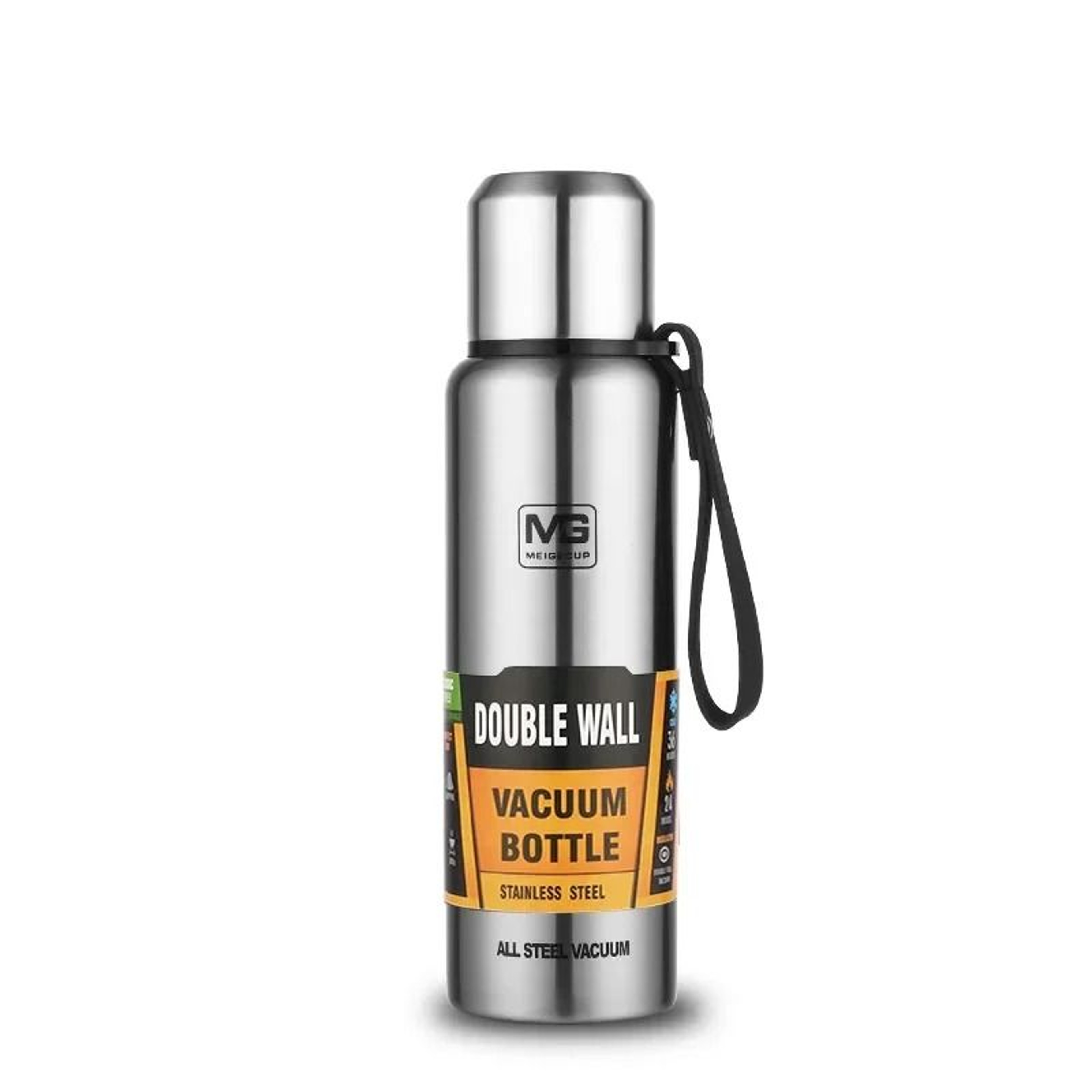 304 Stainless Steel Large Capacity Vacuum Flask Insulated Thermos Bottle With Carry Rope 7