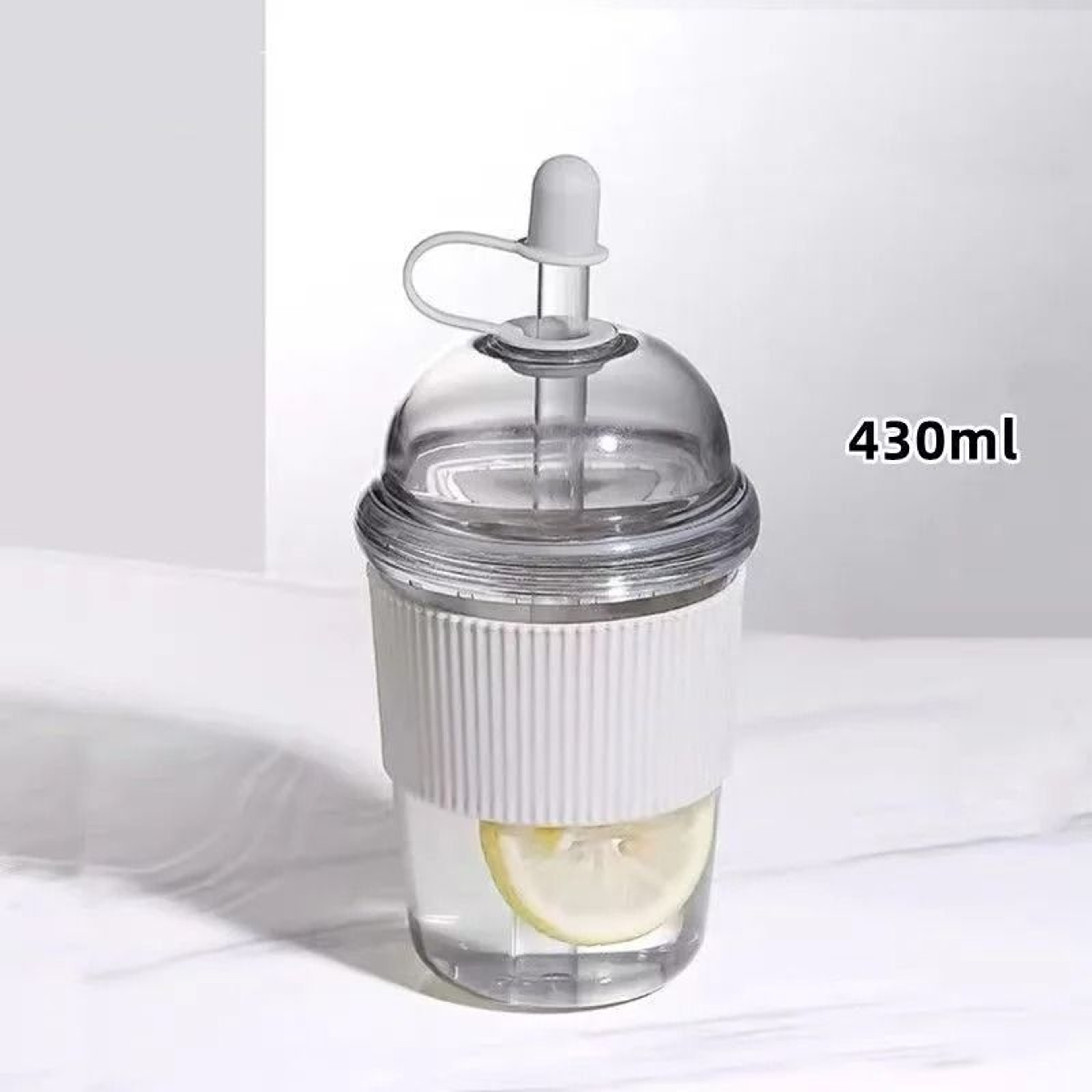 430ML Ins Style Straw Cup With Lid Large Capacity Bubble Boba Tea Coffee Milk Juice Mug Office Wate 7
