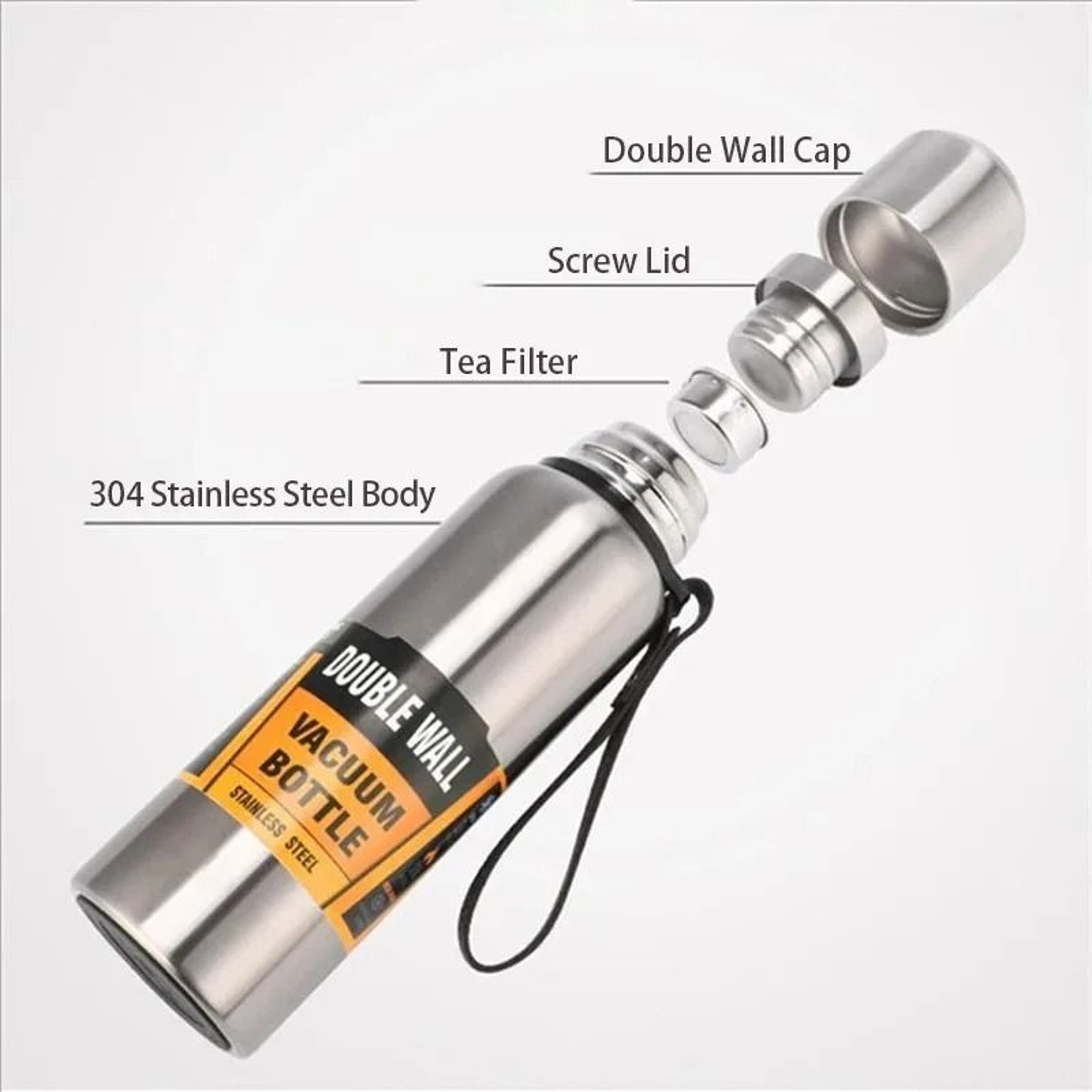 50010001500ml Large Capacity Stainless Steel Thermos Vacuum Flask Portable Insulated Tumbler With C 2