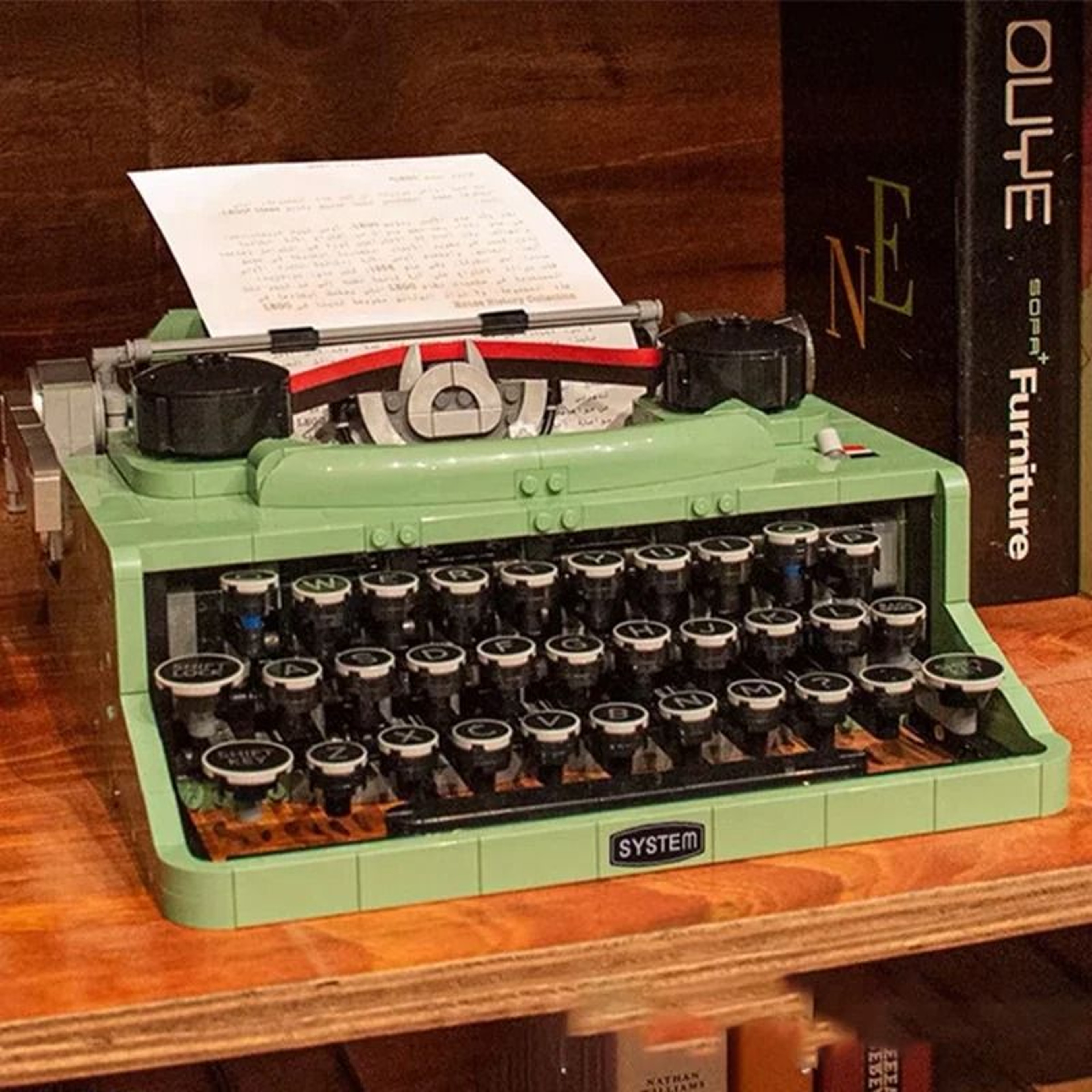 Ideas Typewriter Building Blocks Set  Retro Display Model For Adults  Unique Home Decoration 3