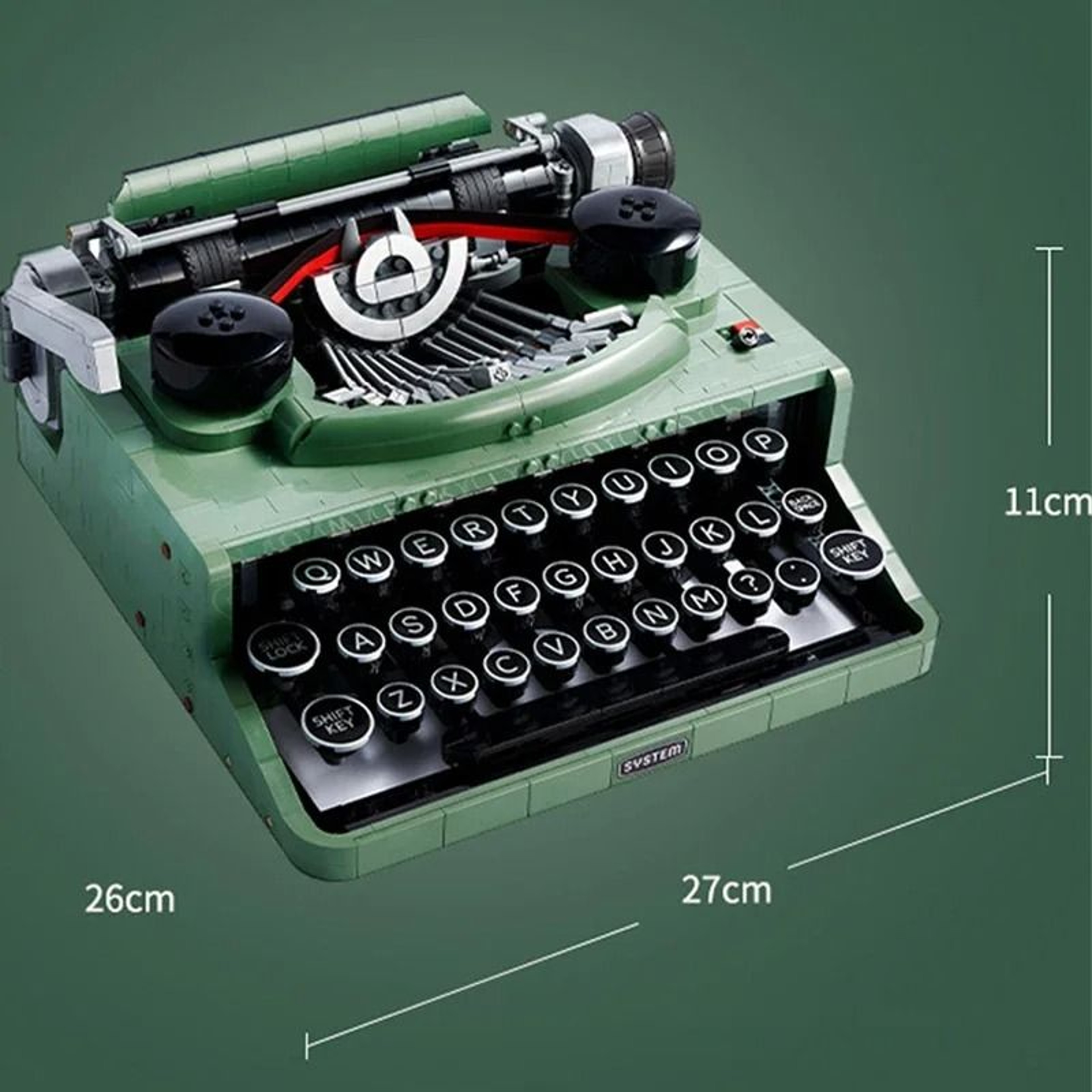 Ideas Typewriter Building Blocks Set  Retro Display Model For Adults  Unique Home Decoration 5