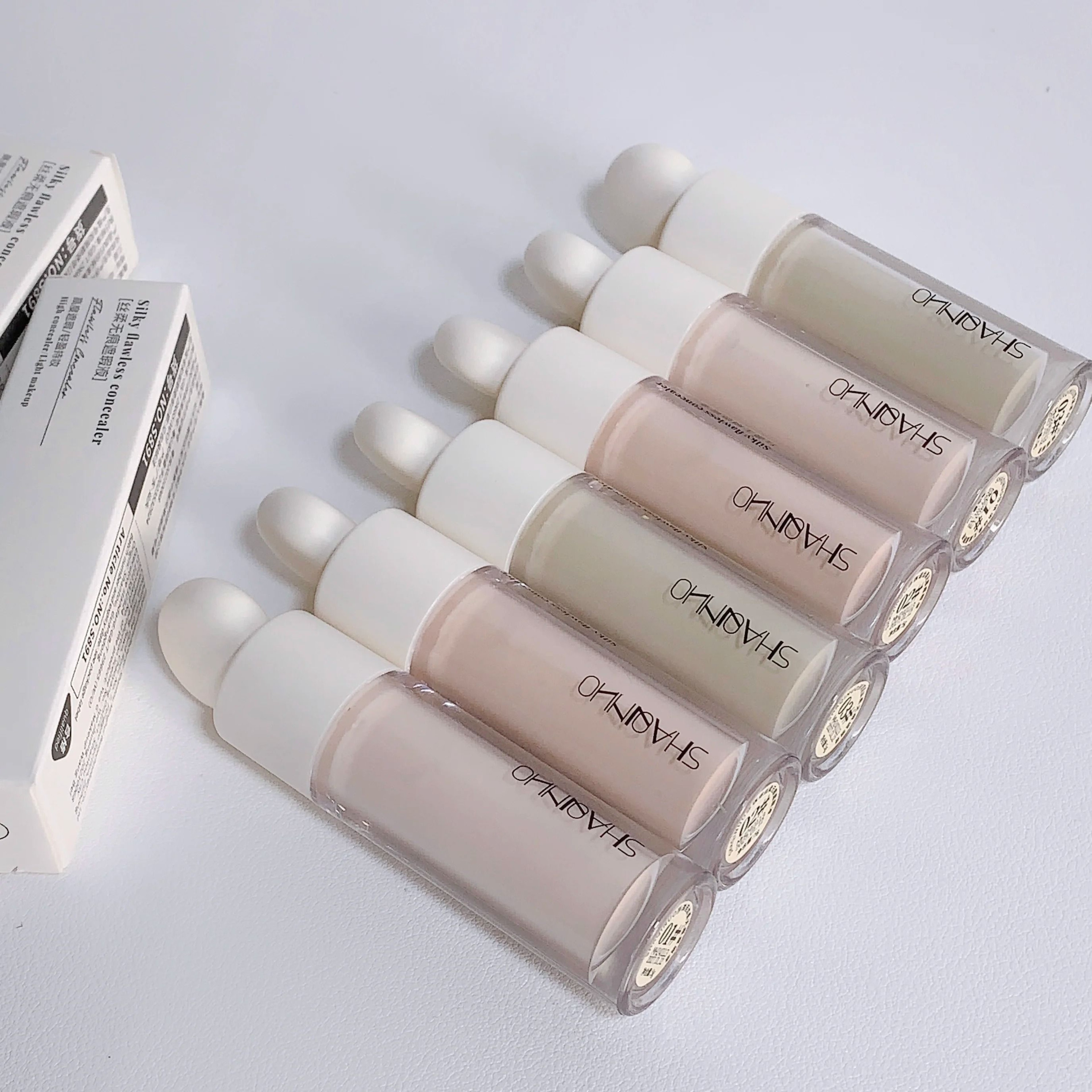 3Color Silky Face Concealer  Full Coverage For Acne Marks Spots And Dark Circles 4