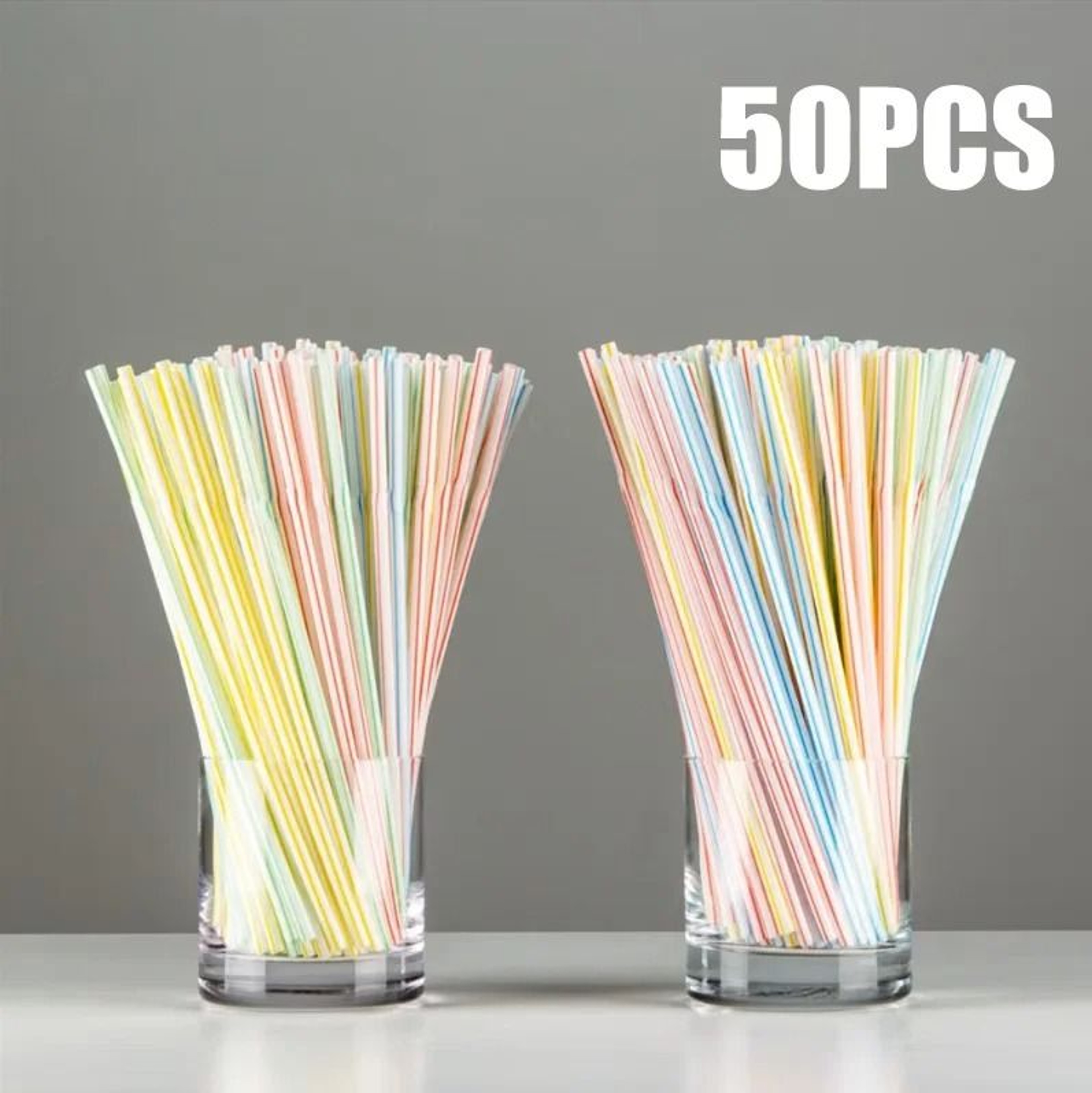 Multicolor Fluorescent Straws  Bendable Drinking Straws For Wedding Decor  Party Supplies 20