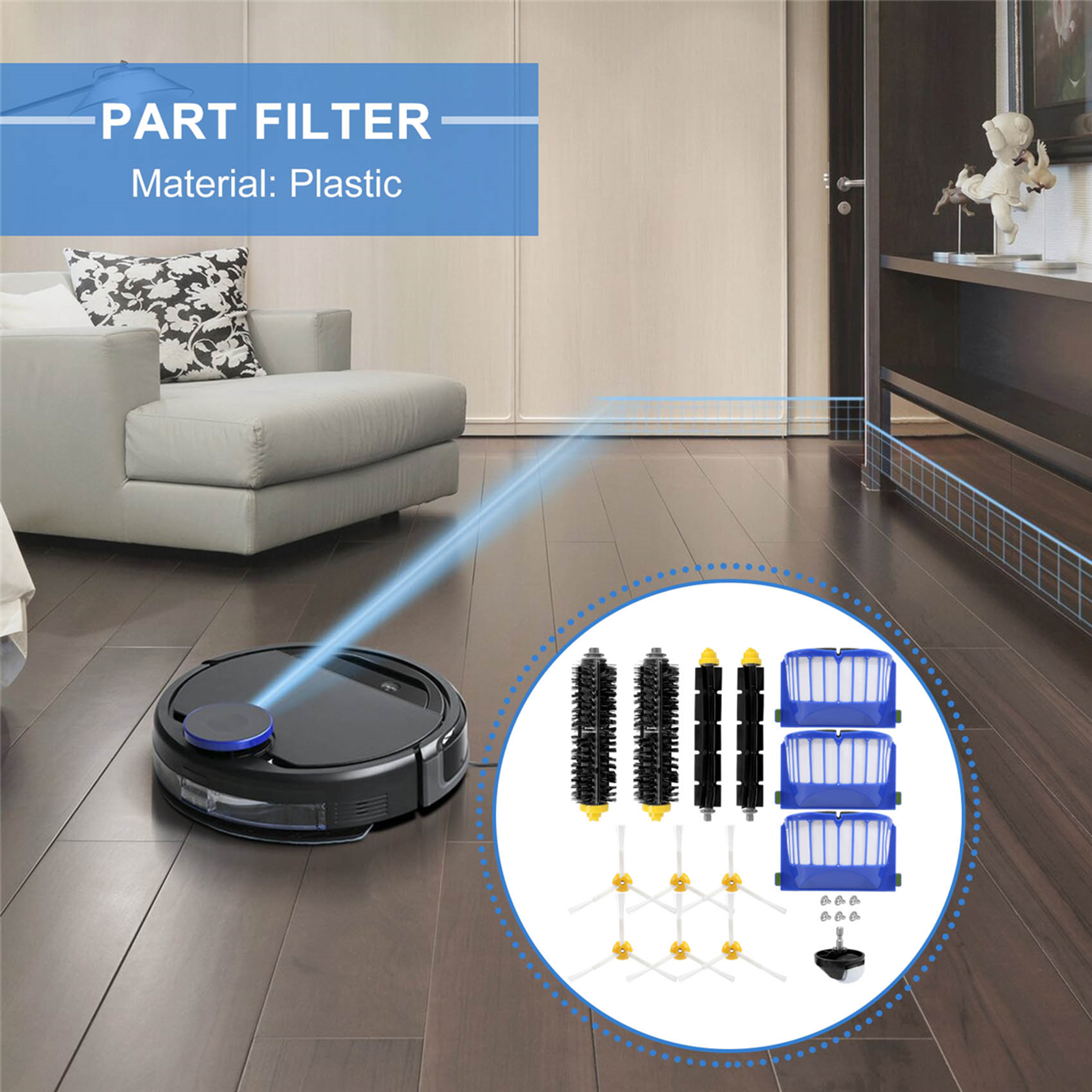 Roomba Replacement Parts Kit For Restored Suction Pickup Power And Cleaner Floors 3