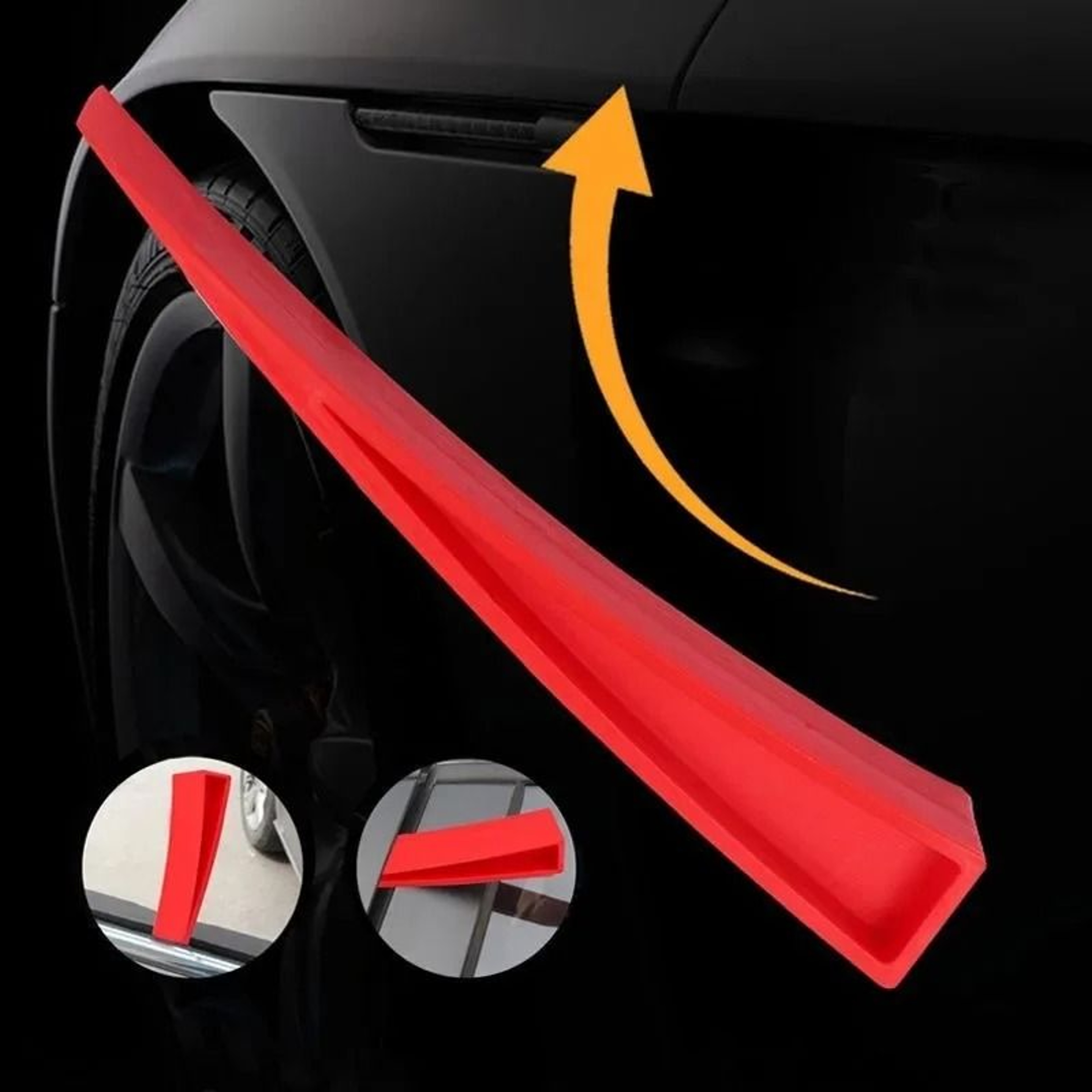 Red Car Door Wedge Tool  Professional Paintless Dent Removal  Window Gap Spreader 5