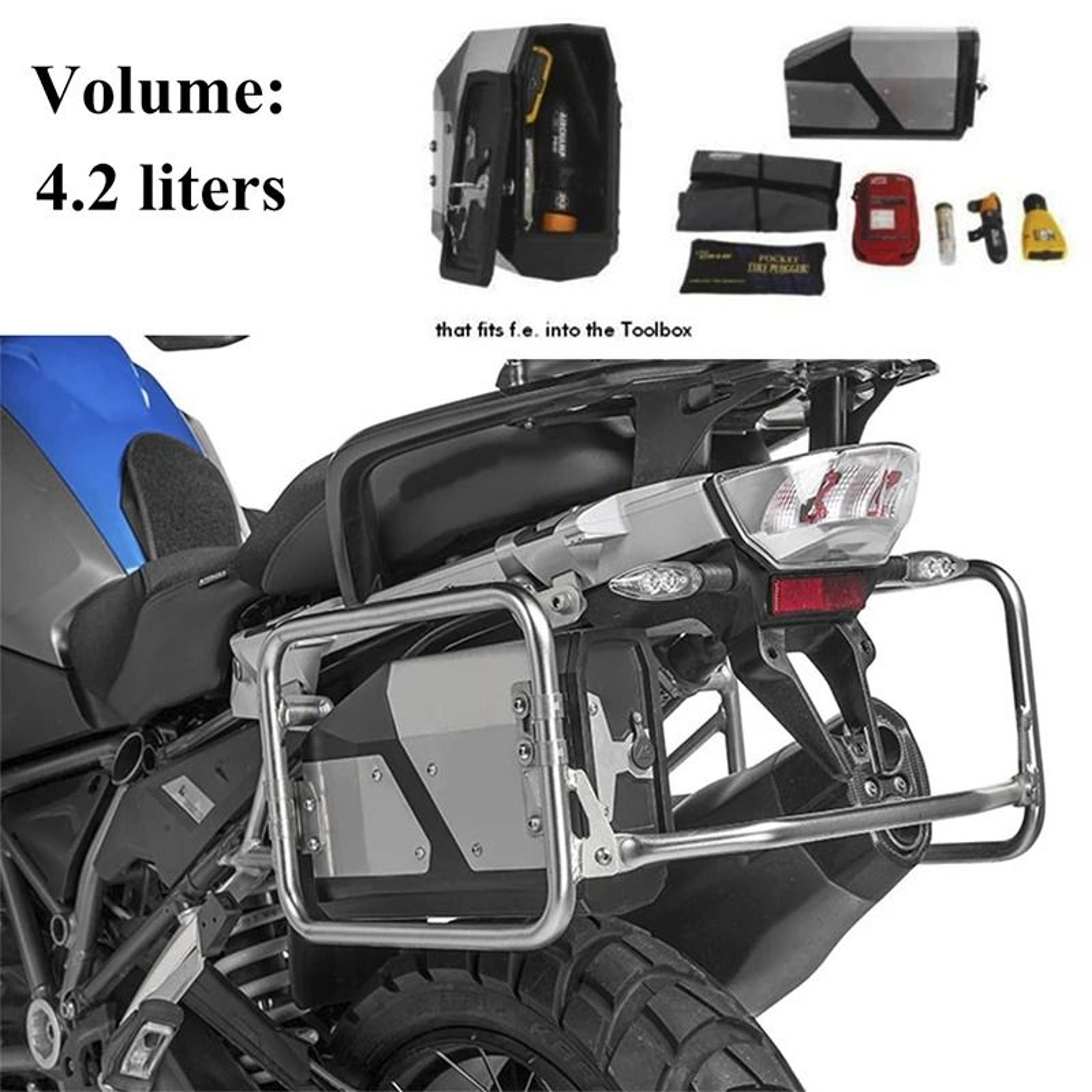 BMW GS Adventure 42L Aluminum Tool Box  Secure External Storage For R1250GS R1200GS F850GS  F750GS 4
