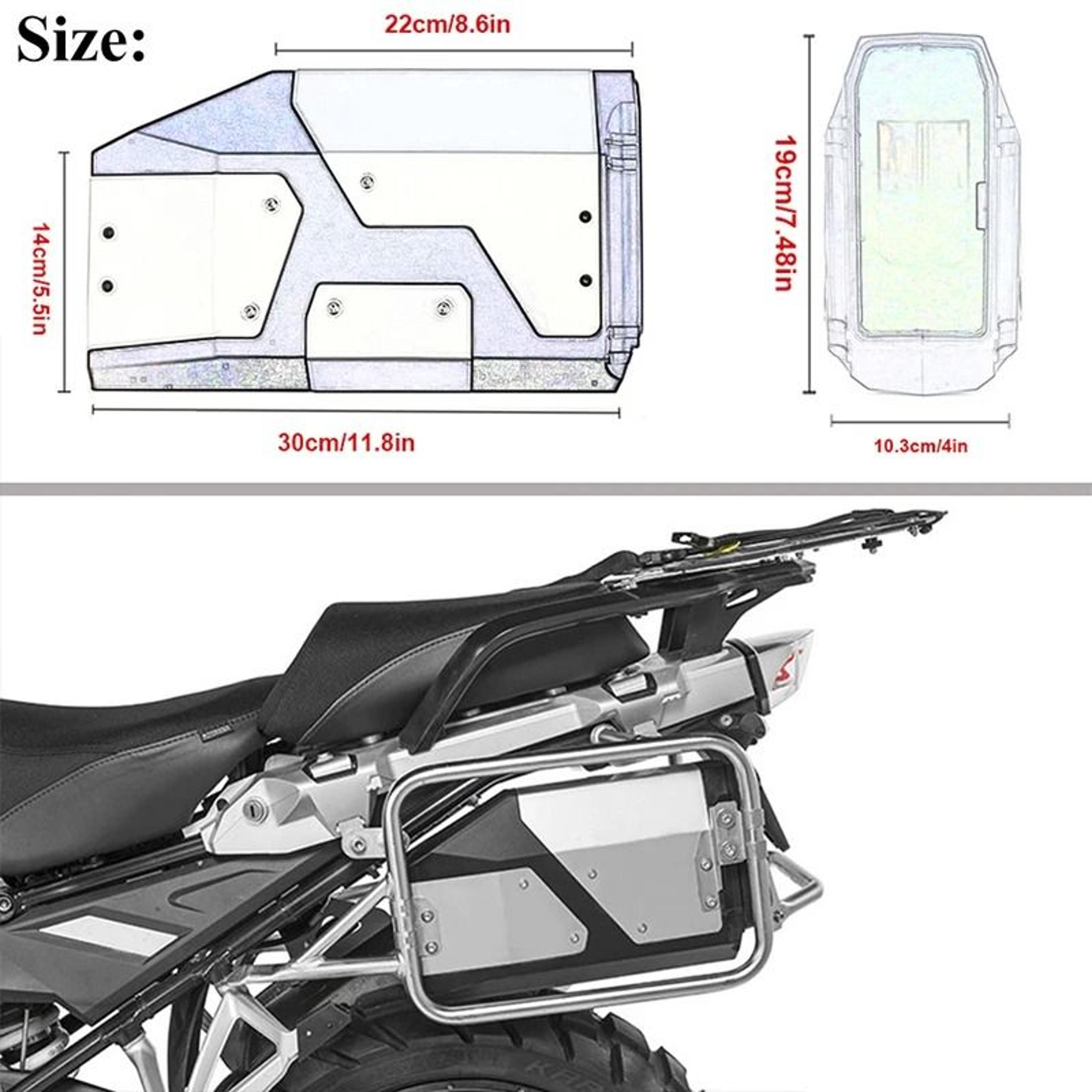 BMW GS Adventure 42L Aluminum Tool Box  Secure External Storage For R1250GS R1200GS F850GS  F750GS 5