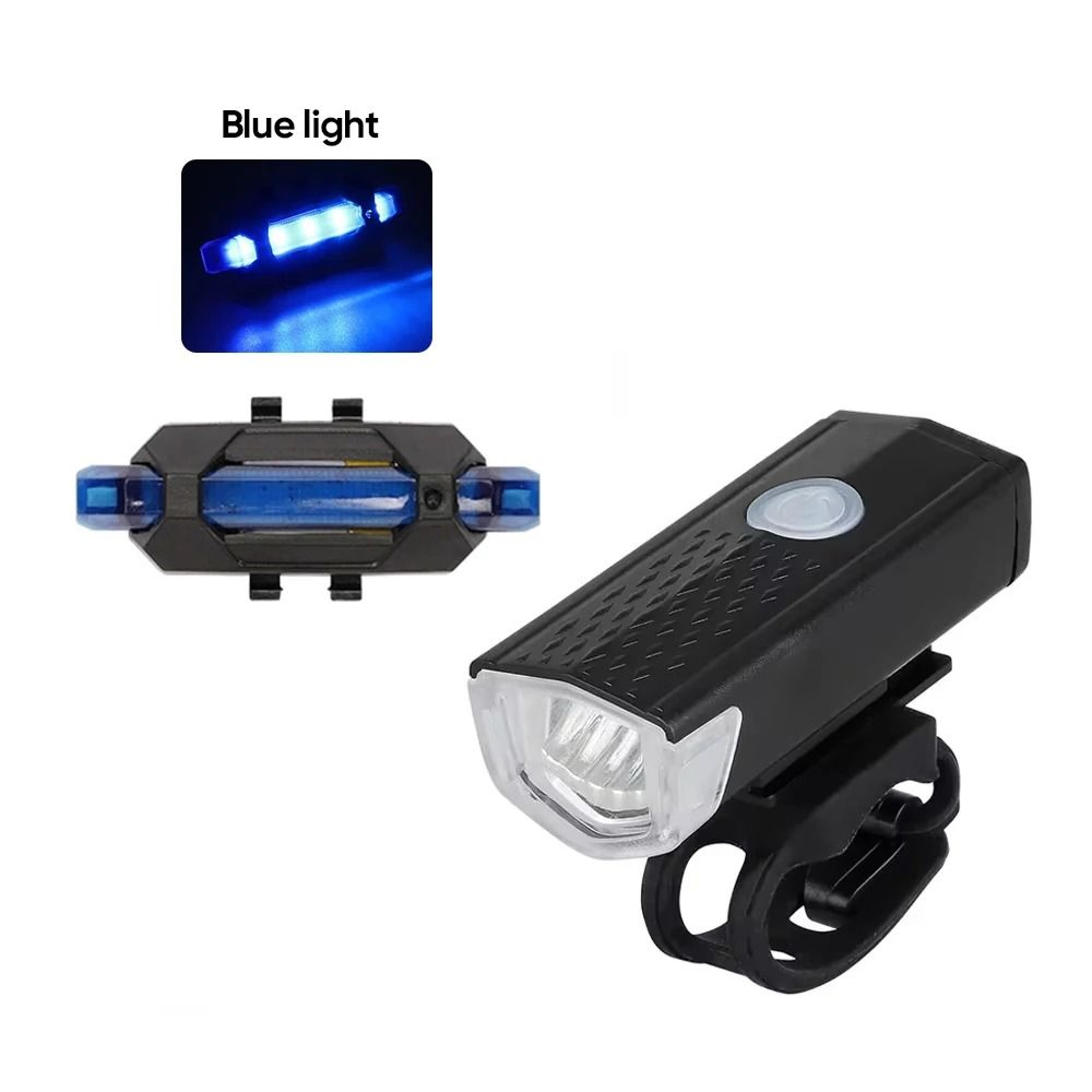 Rechargeable LED Bicycle Light Set  HighIntensity MTB Front Headlight  Red Warning Tail Light Kit 12