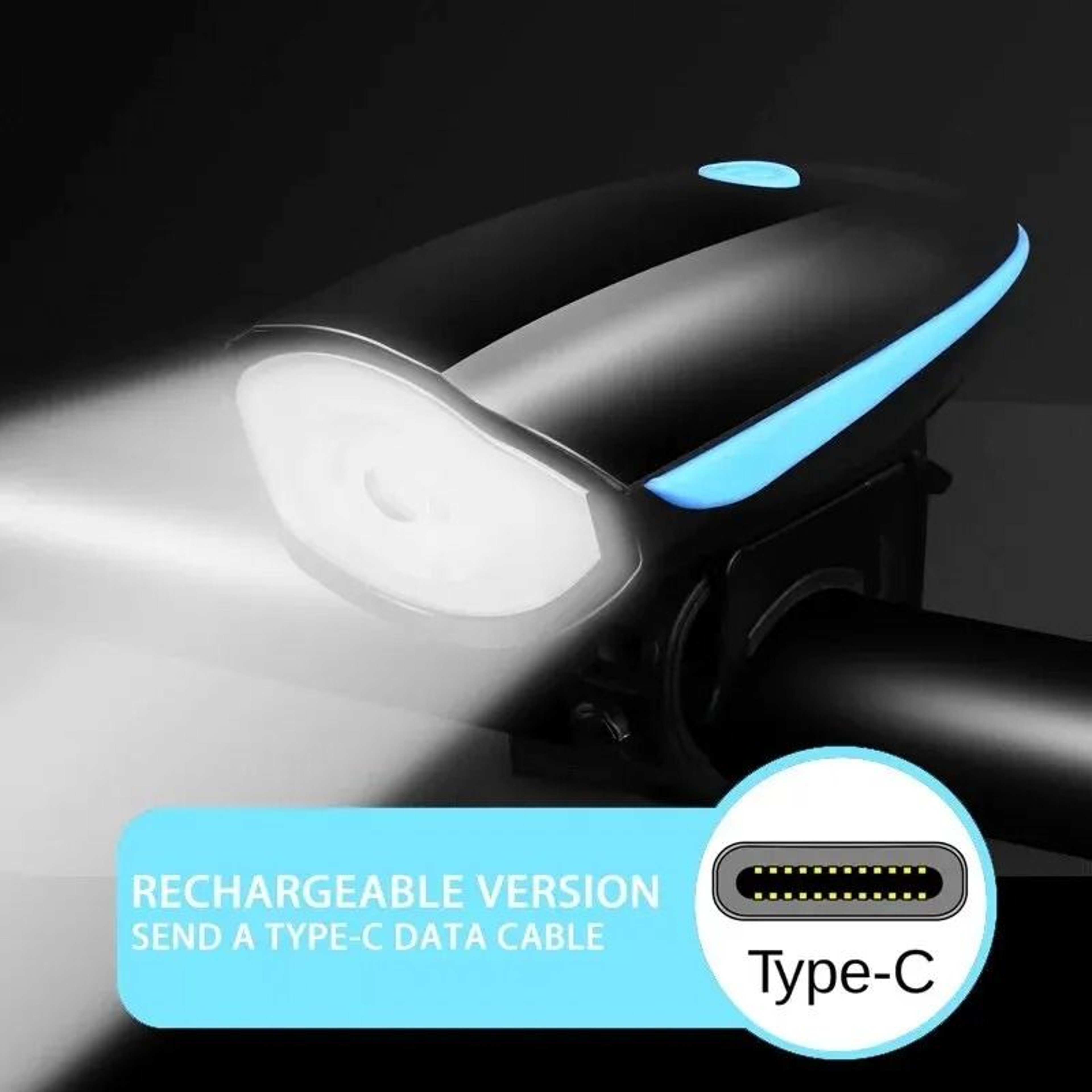 Waterproof USB Rechargeable Bicycle Headlight  3Mode HighIntensity LED Flashlight For Mountain  Roa 0