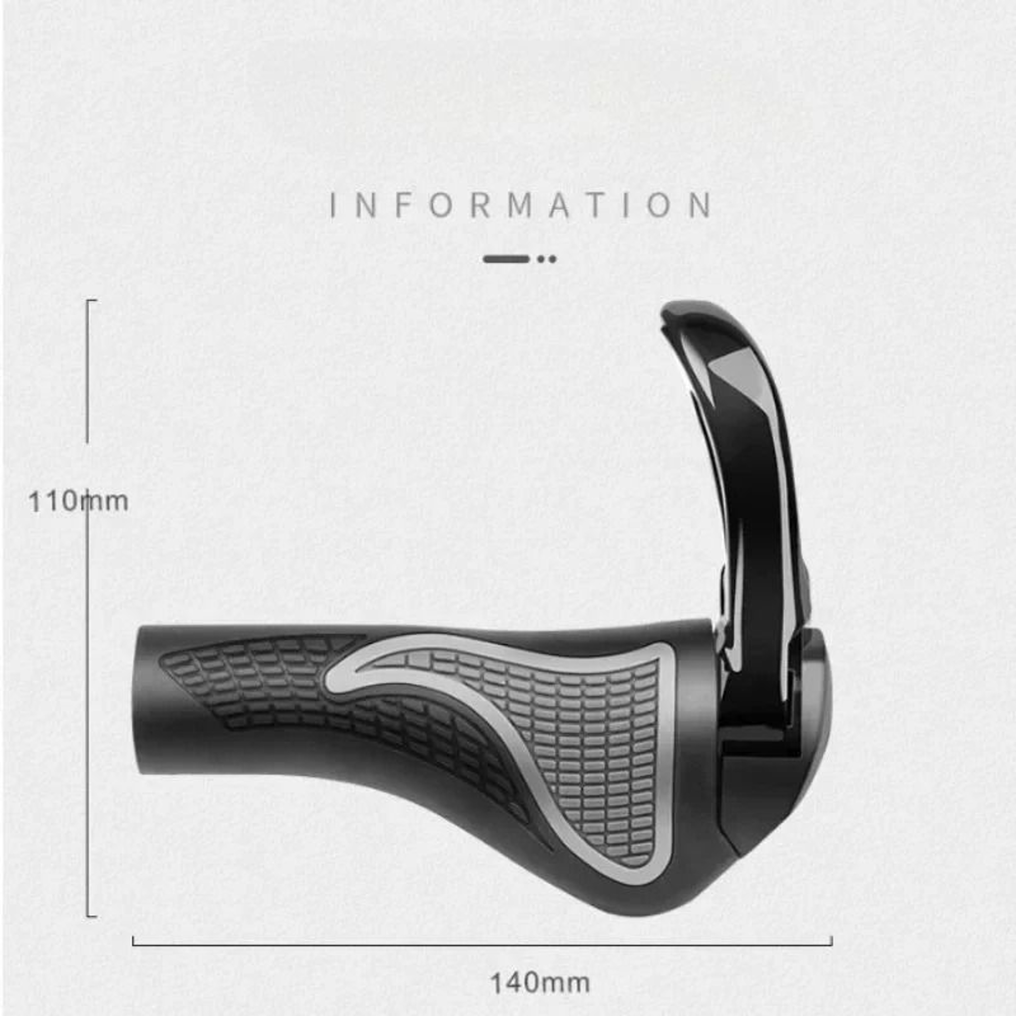 Ergonomic ShockAbsorbing Mountain Bike Grips  AntiSlip Rubber Horn Grips With Bilateral Locking Sys 2