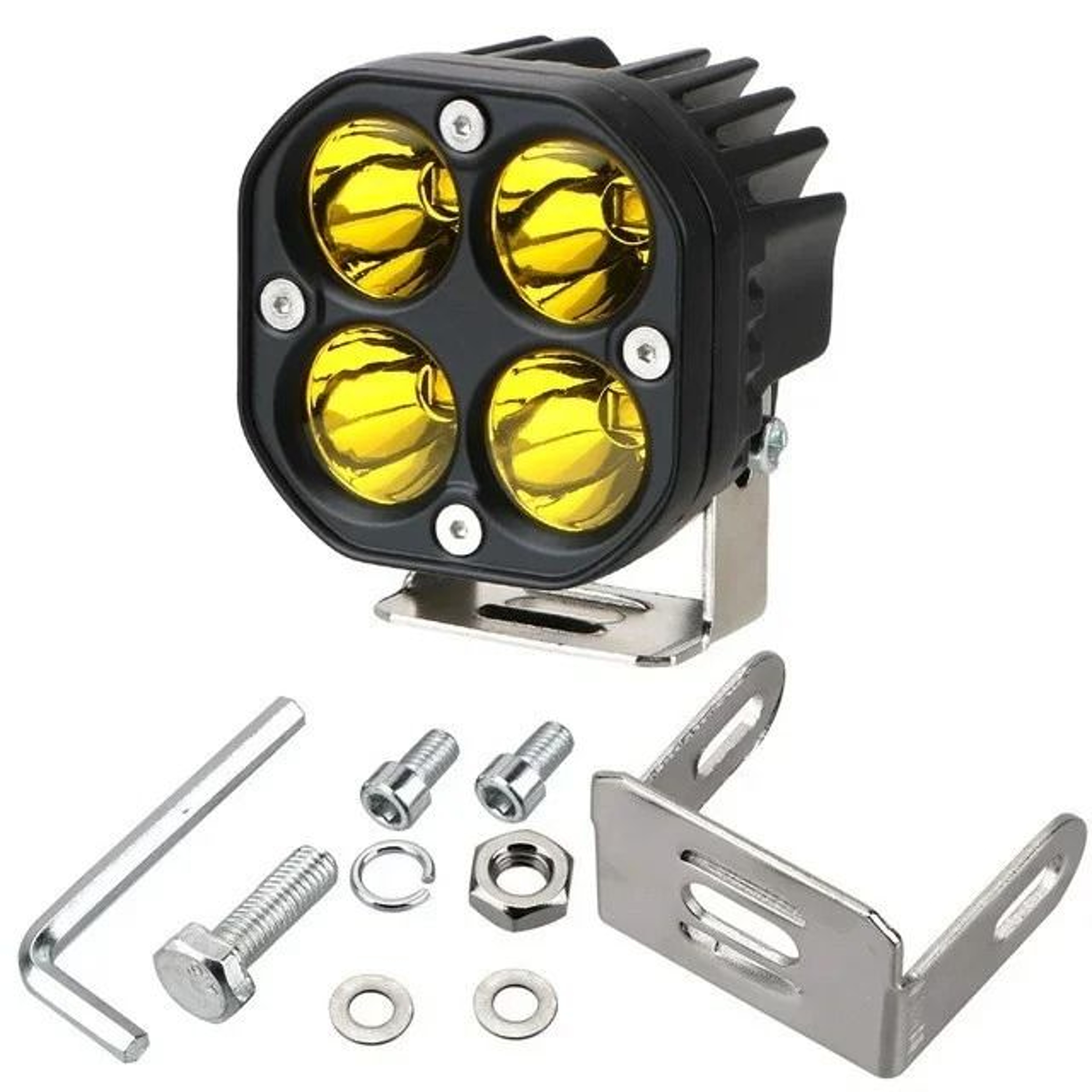 3Inch Mini LED HighIntensity Work Light  Square 40W Yellow  White Spotlight For 4x4 Offroad  Motorc 7