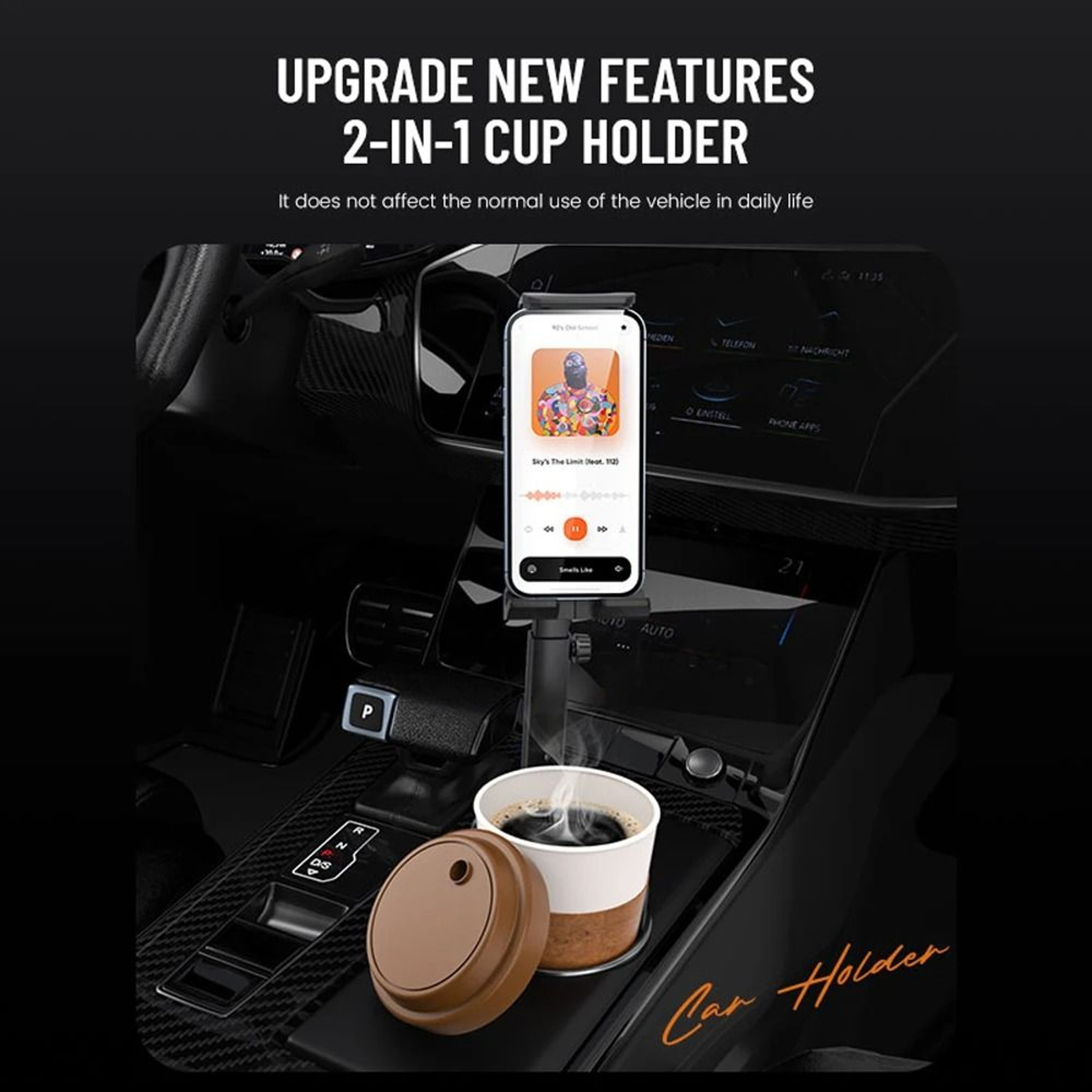 Multifunction Car Cup Tablet  Phone Holder Stand  Adjustable Drink Organizer Storage Accessory 1