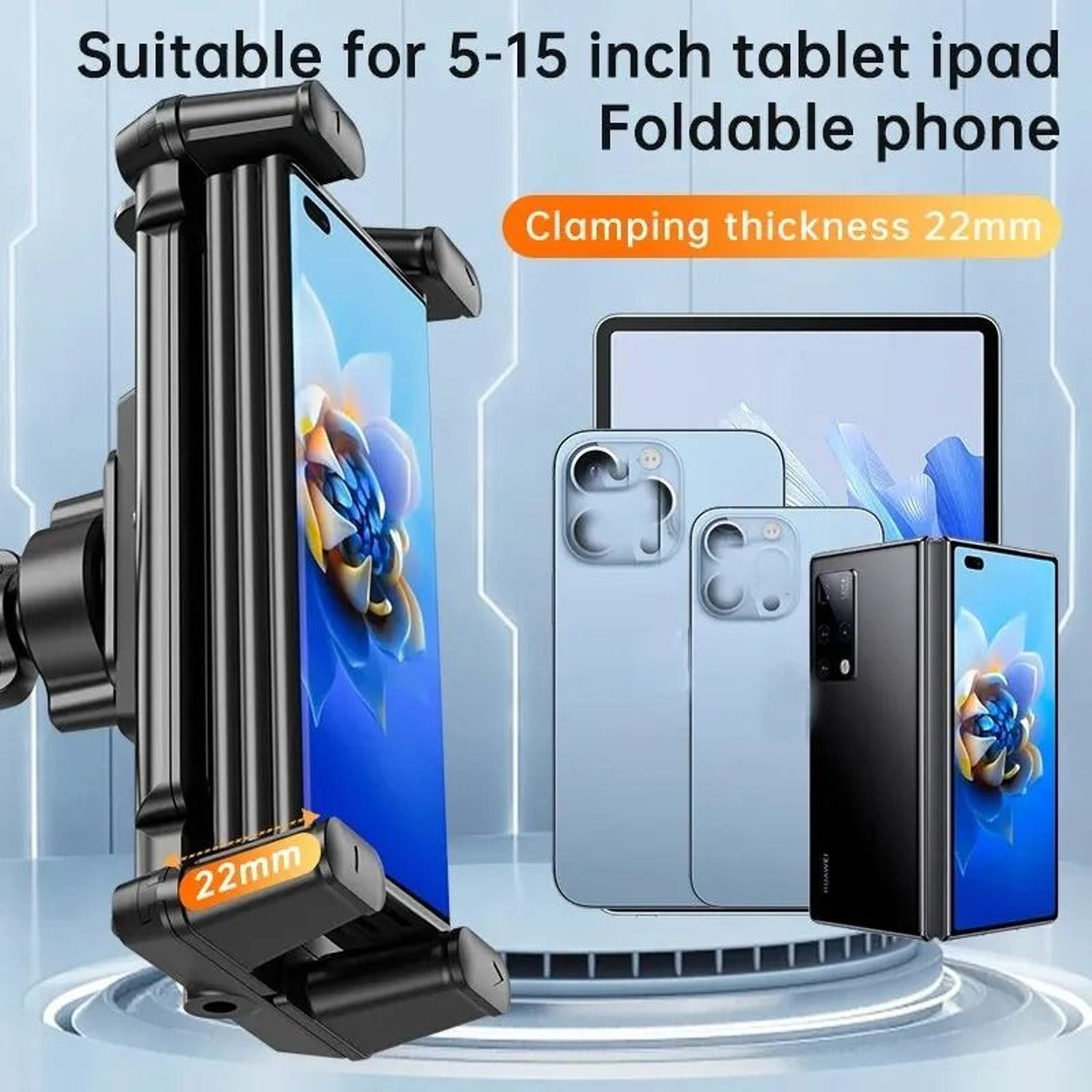 Dashboard HighIntensity Tablet  Phone Suction Mount  Universal Car Holder For 715 Pads  Folding Scr 2