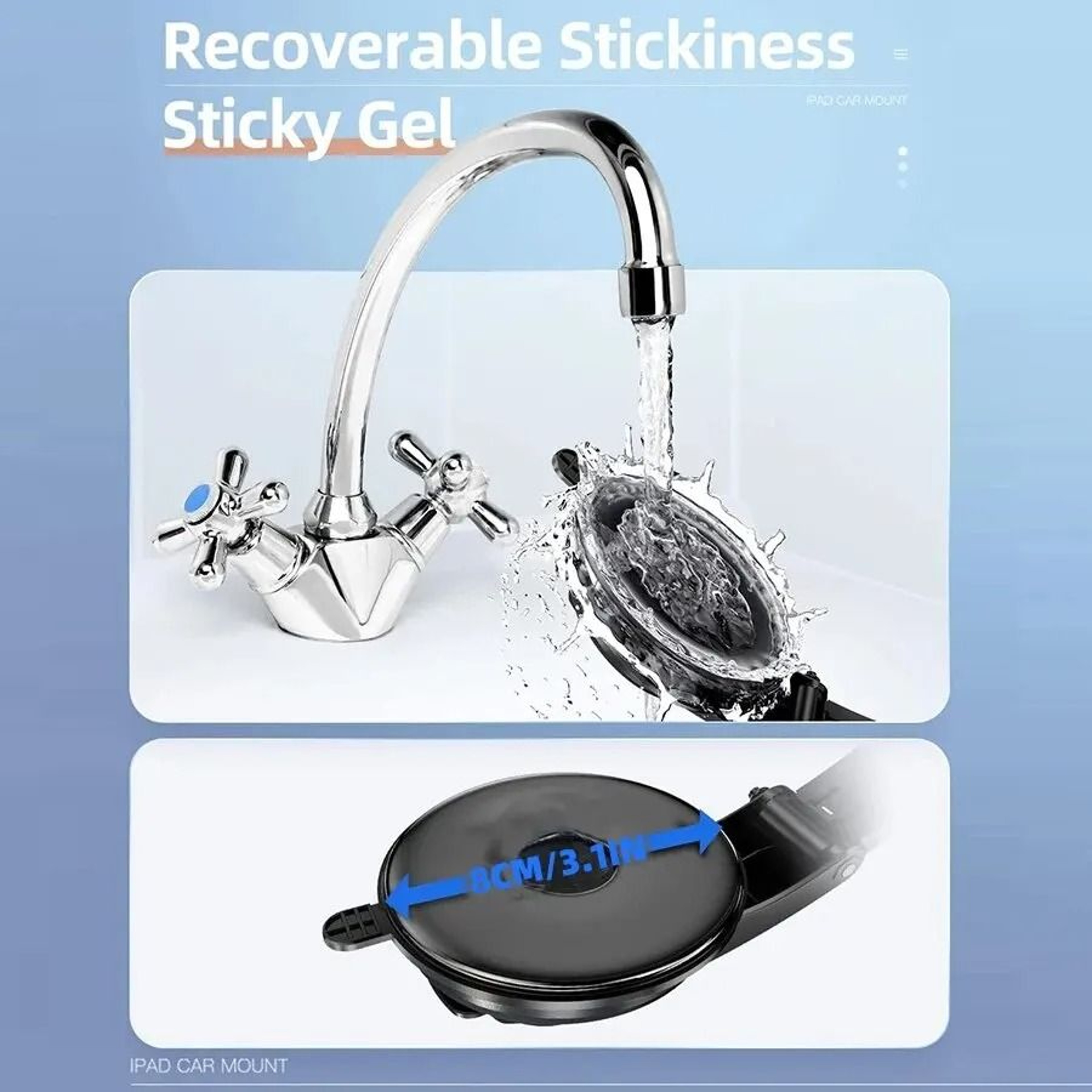 Dashboard HighIntensity Tablet  Phone Suction Mount  Universal Car Holder For 715 Pads  Folding Scr 4