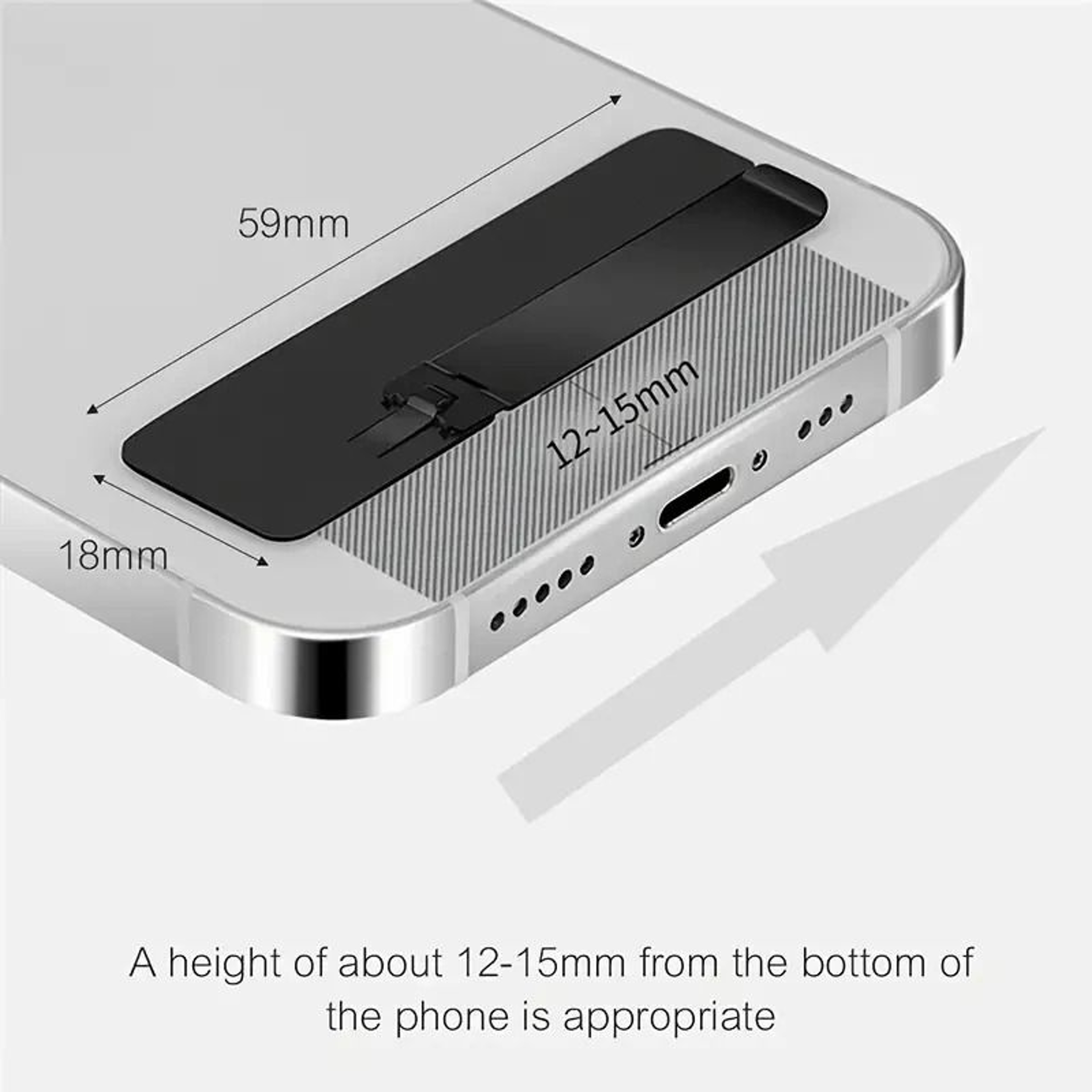 Universal Portable Stainless Steel Kickstand  Foldable  Adjustable UltraSlim Smartphone Stand 3