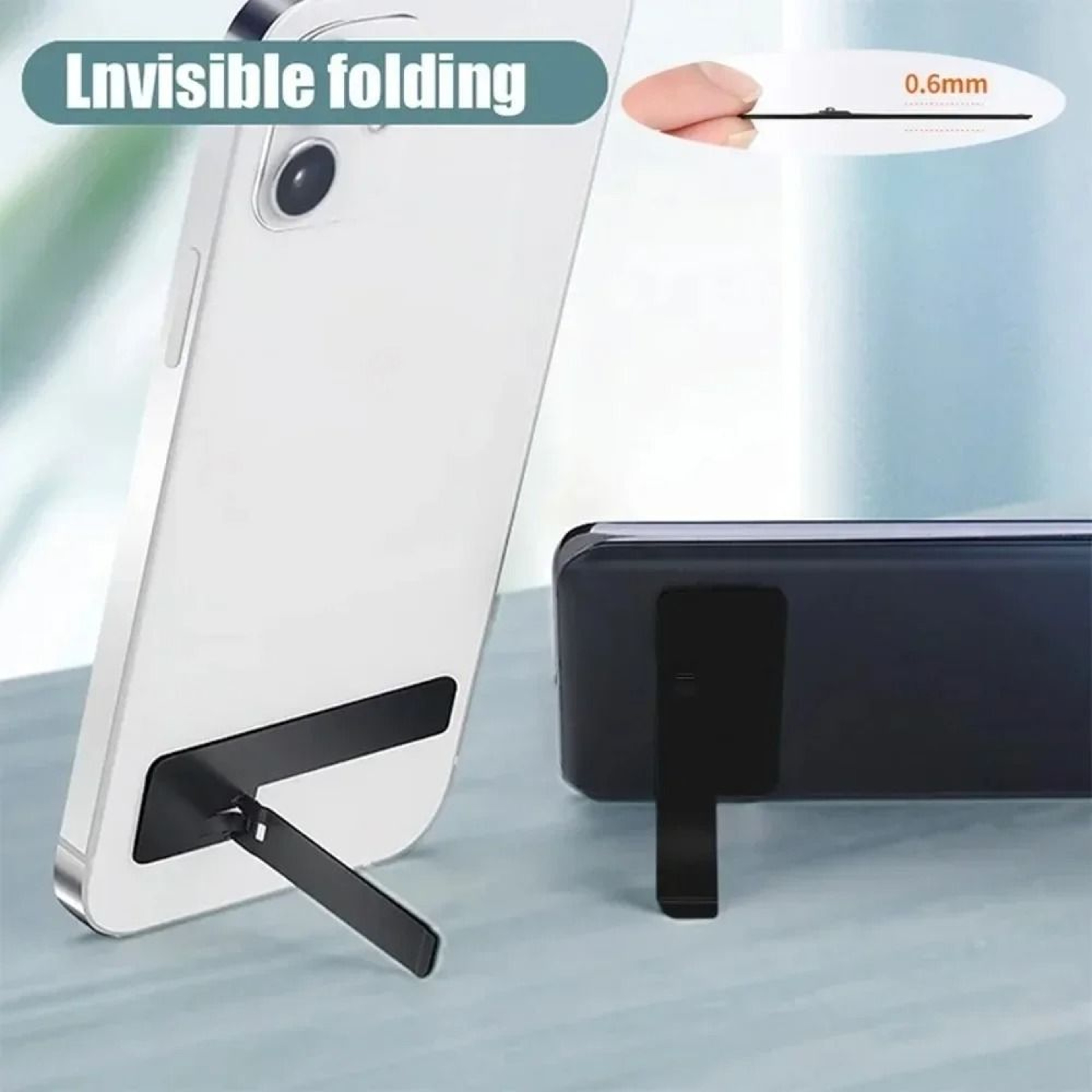 2Pack UltraThin Mini Phone Kickstand  Universal Metal Steel Folding Desktop Bracket 2