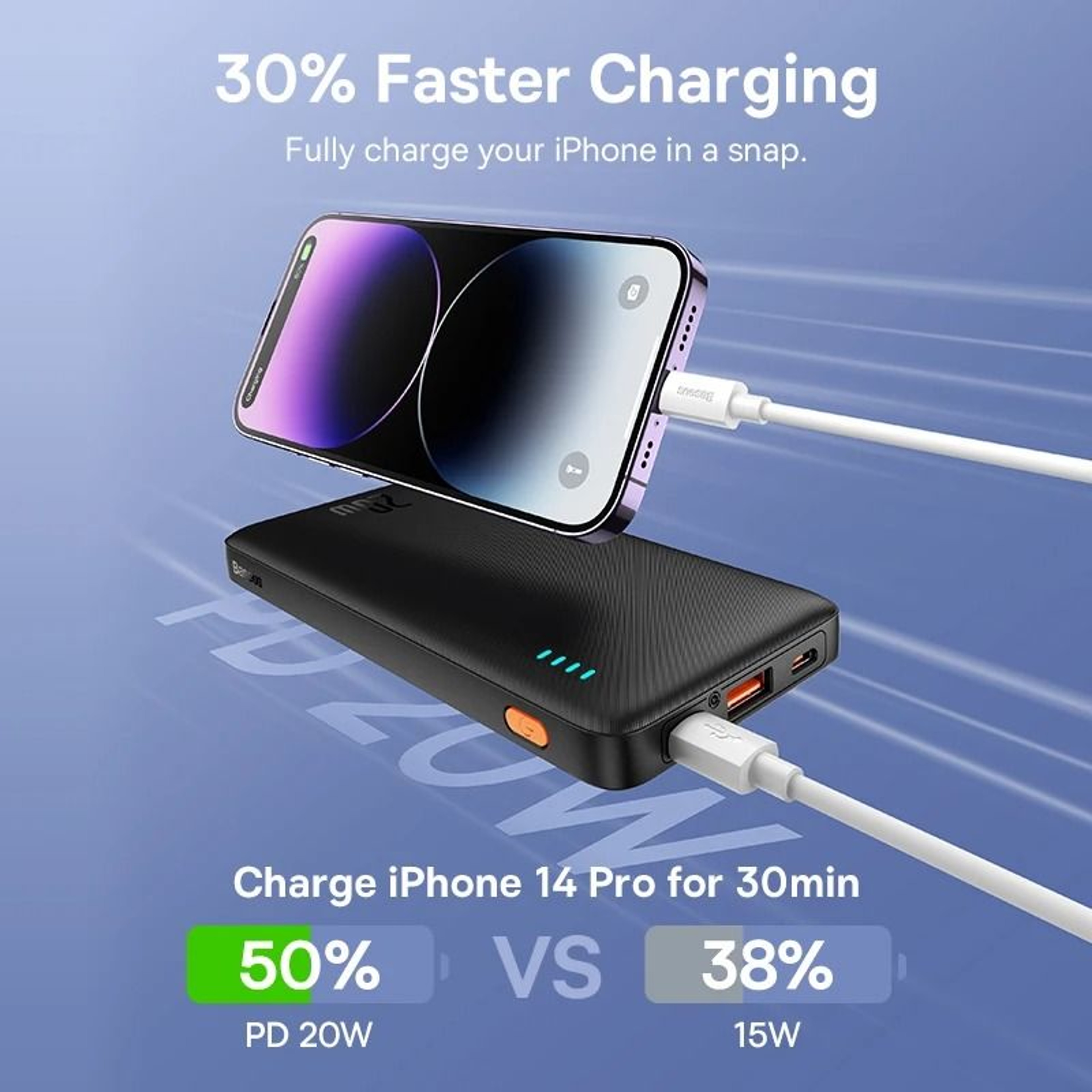 Baseus Airpow 20W Fast Charge Power Bank  10000mAh HighPerformance Portable Battery 1