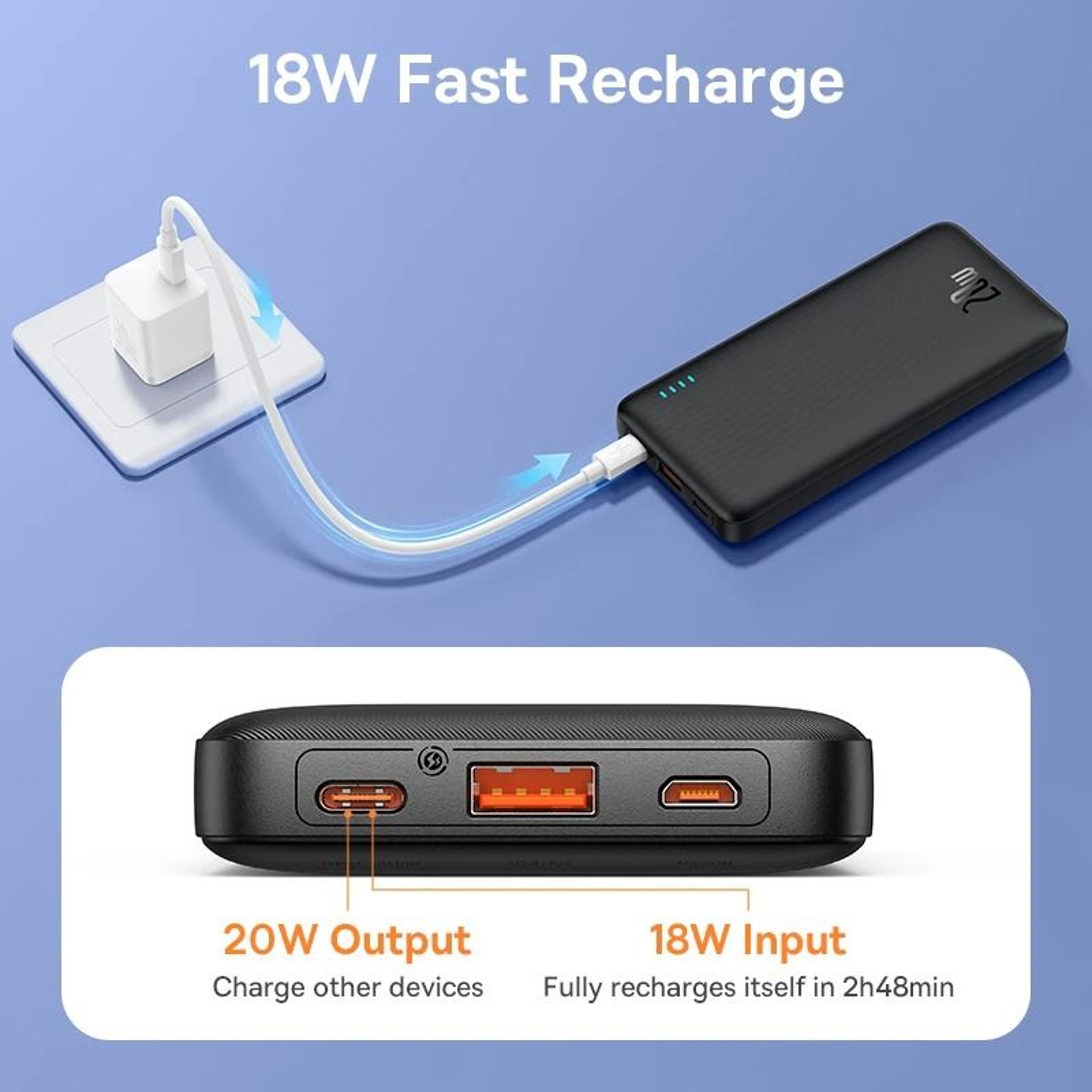 Baseus Airpow 20W Fast Charge Power Bank  10000mAh HighPerformance Portable Battery 2