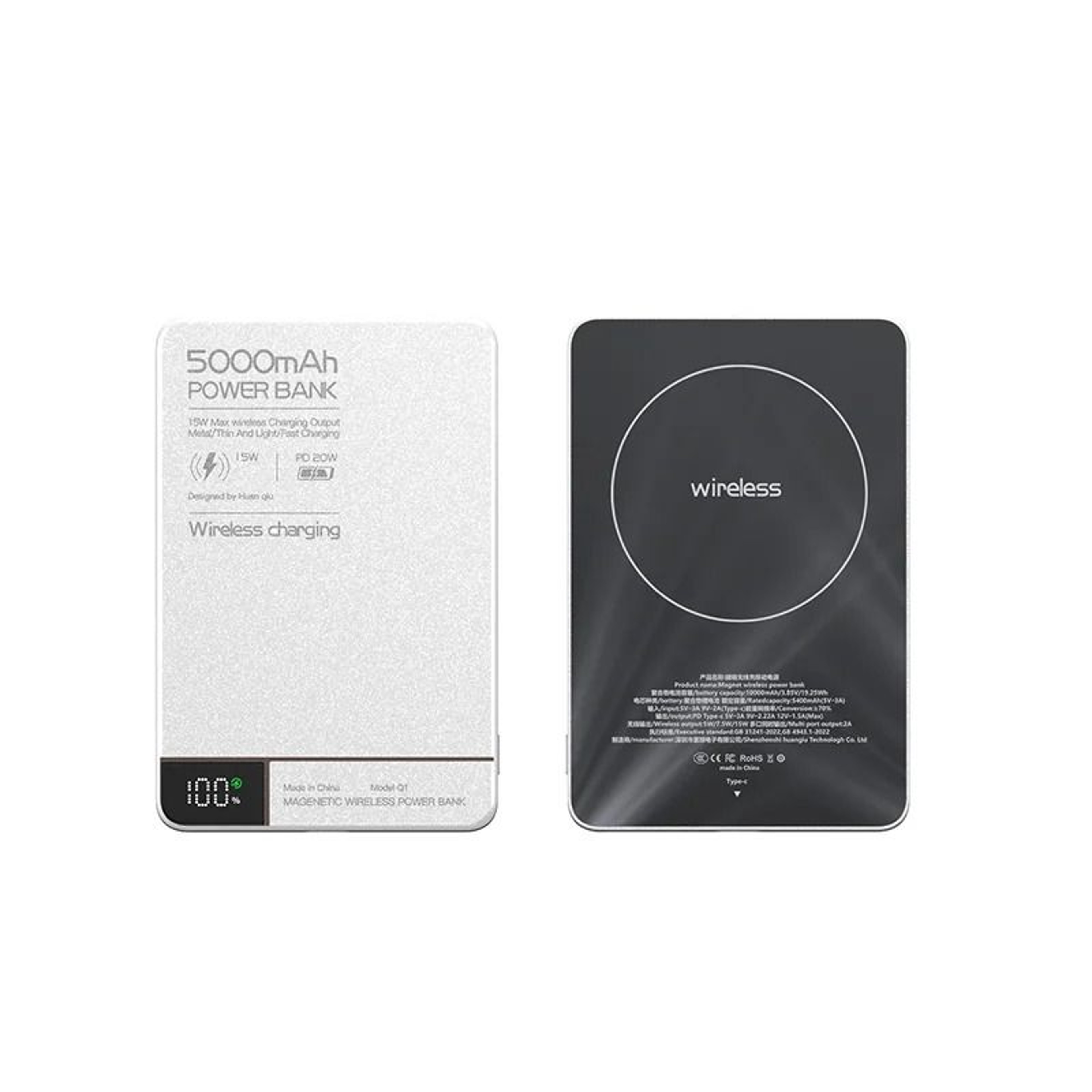 Slim Magnetic Wireless Power Bank  10000mAh Portable Fast Charging Battery For IPhone 1615141312 7