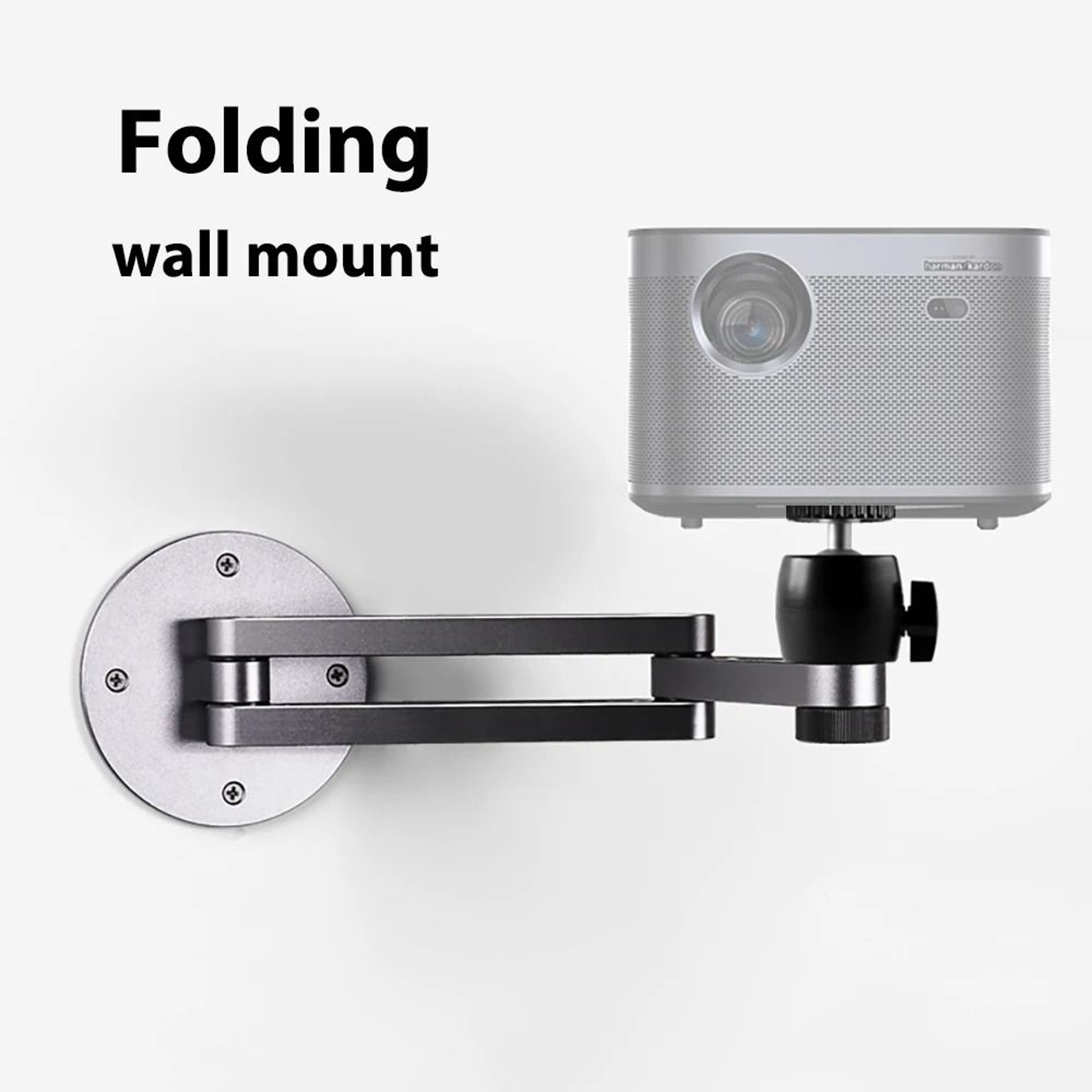 Foldable Projector Wall Mount  Durable Aluminum Alloy Adjustable Stand With 14 Thread Ball Head 0