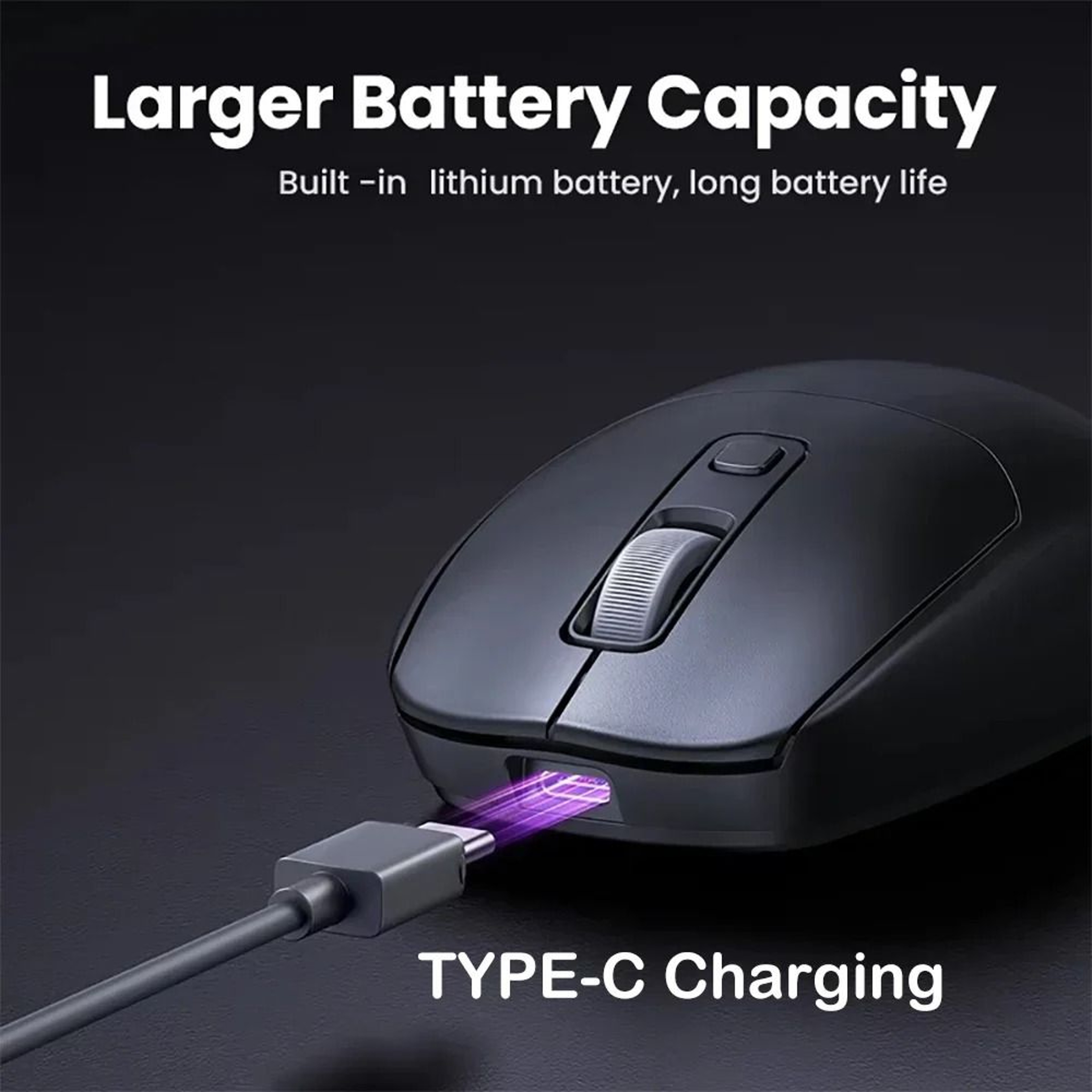 DualMode Bluetooth 52  24G Wireless Mouse  Rechargeable Silent Gaming Mouse For Windows  Mac 4
