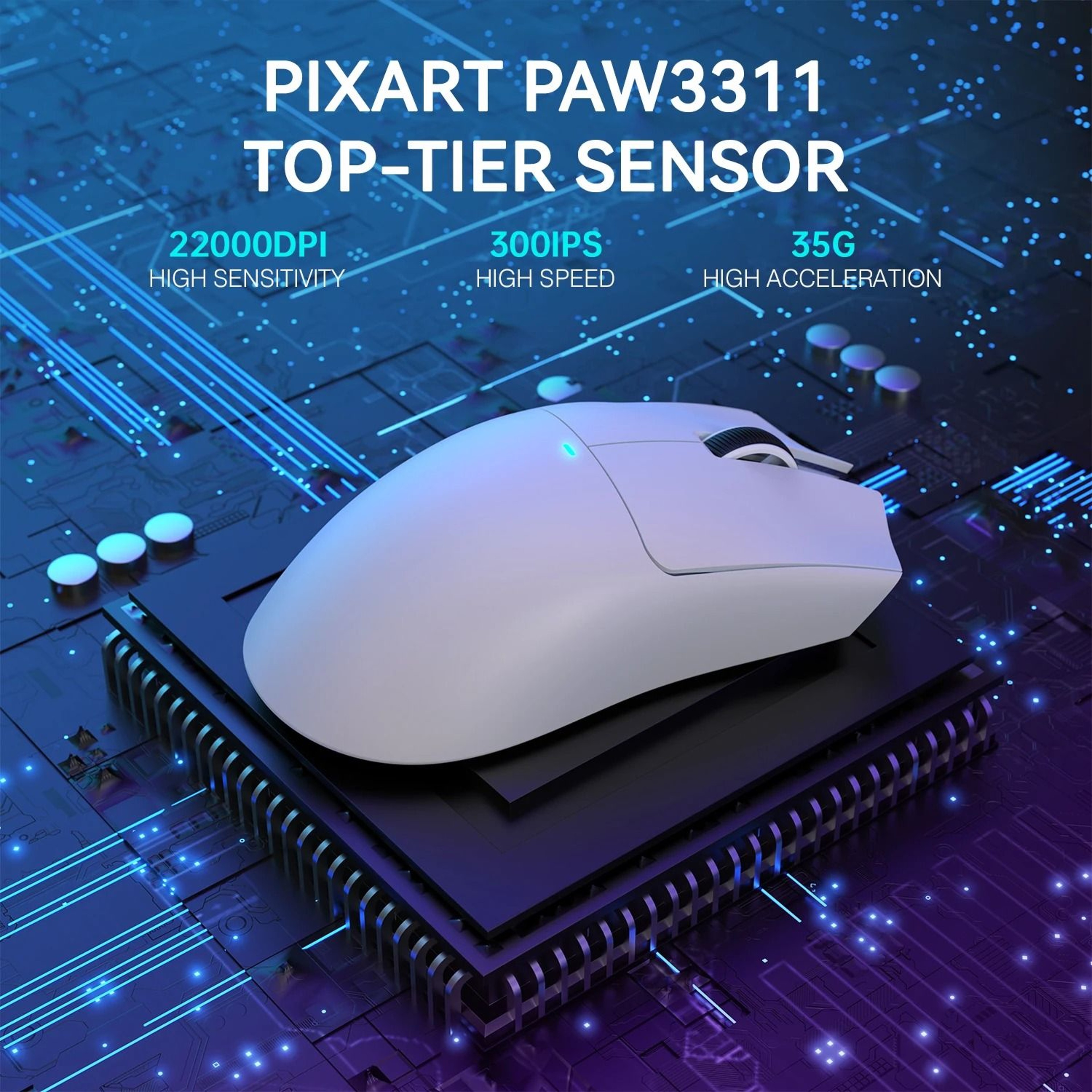 ATTACK SHARK X11 Lightweight Wireless Gaming Mouse  PAW3311 22K DPI Sensor  RGB Charging Dock 4