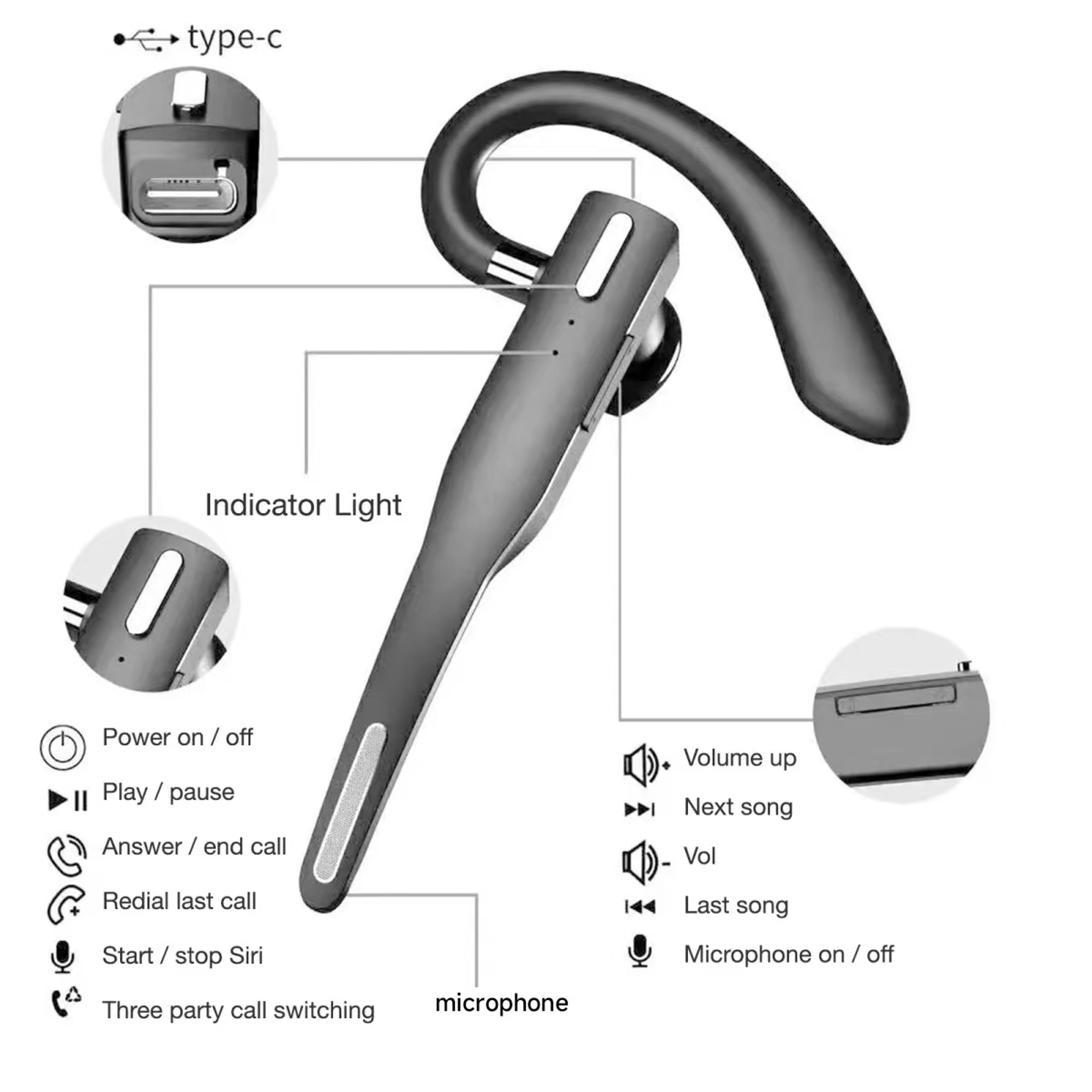 Trucker Bluetooth Headset, Dual Mic, Noise Cancelling & Hands-Free Communication – view 4