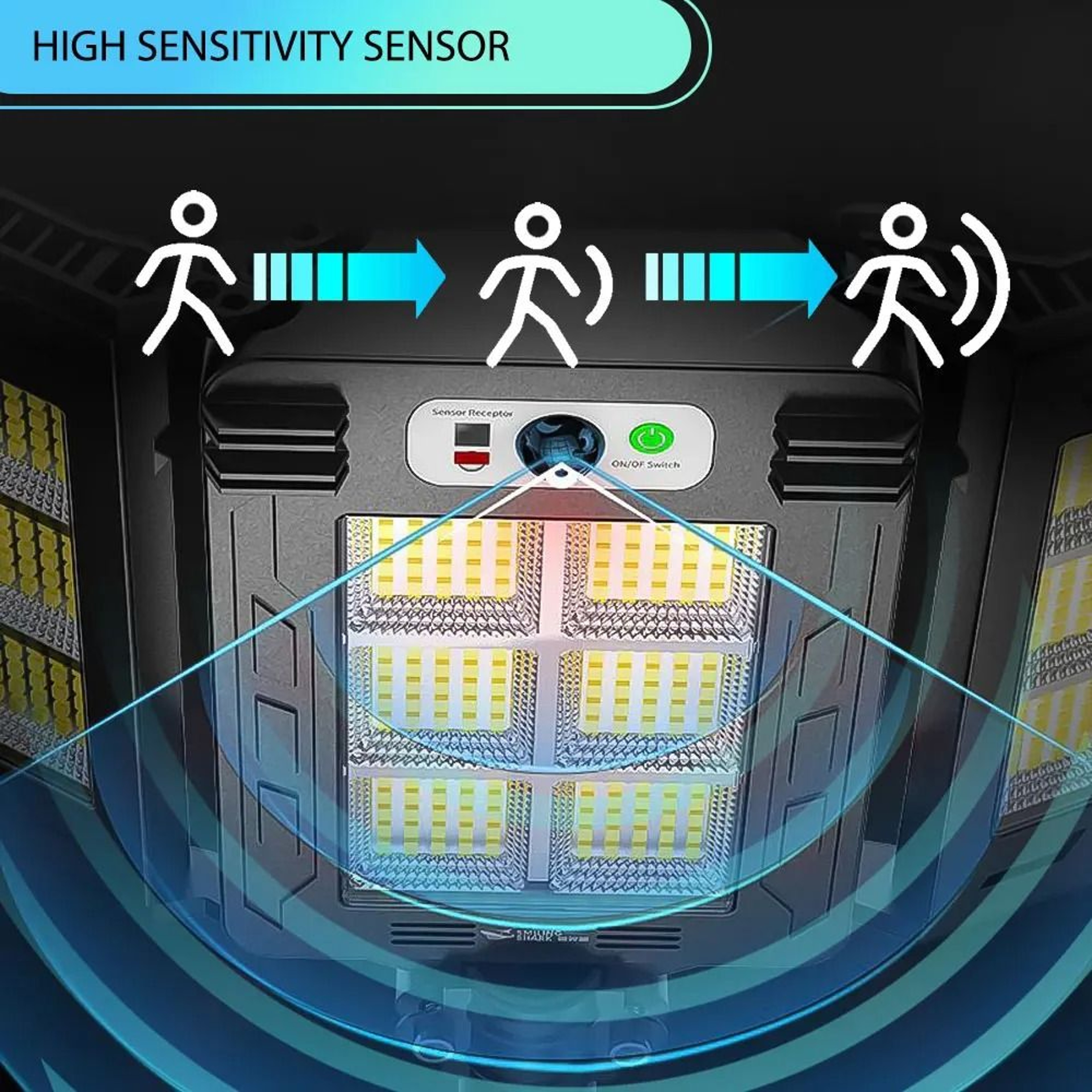 800 LED UltraBright Solar Flood Light  IP66 Waterproof Motion Sensor Security Lamp With Remote 1