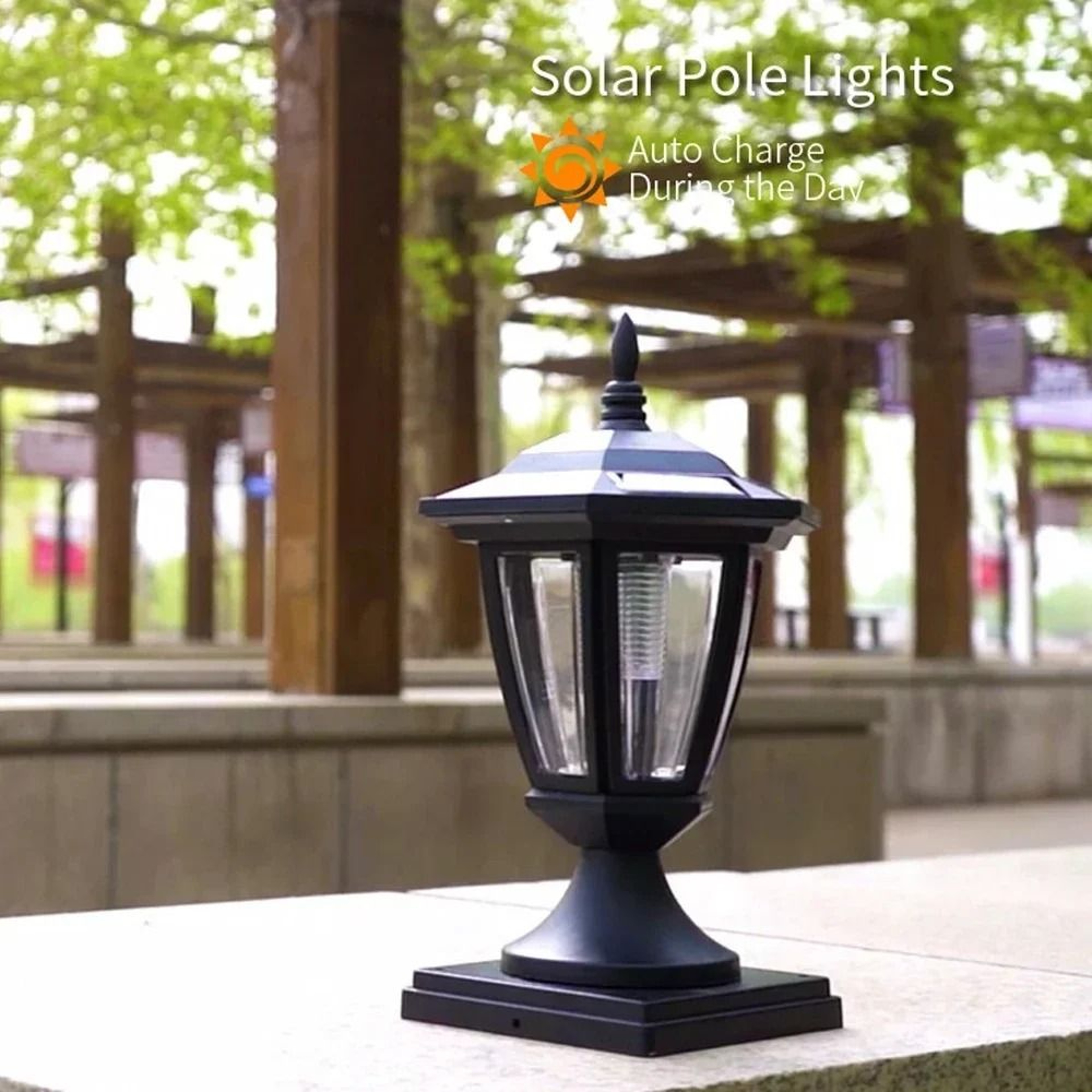 IP65 Solar Fence  Gate Post Lamp  HighBrightness Waterproof Outdoor Security Light For Courtyards 1