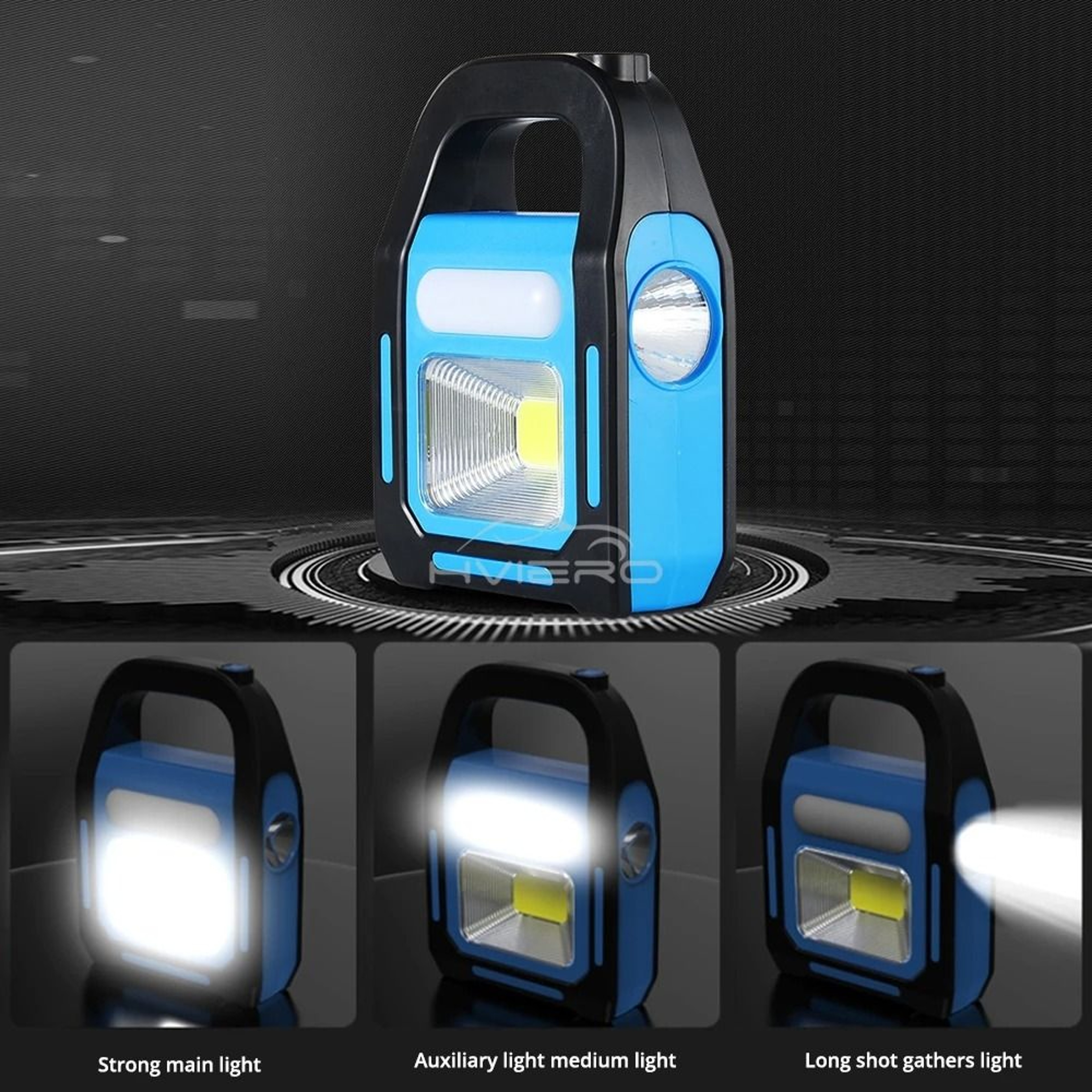 3in1 Solar  USB Rechargeable COB Camping Lantern  Emergency Flashlight  Power Bank For Devices 3