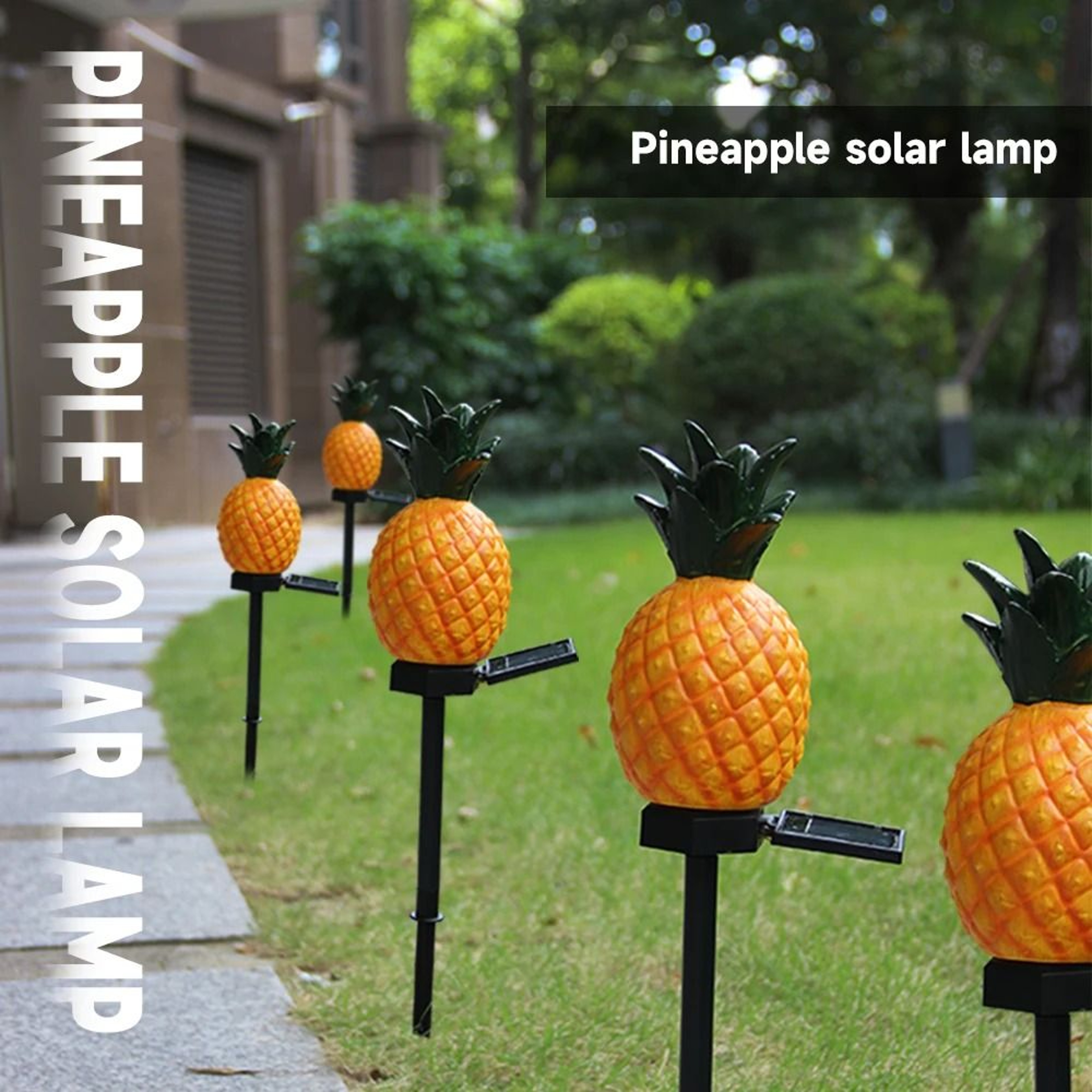 LED Solar Pineapple Yard Lamp  Waterproof Simulation Landscape Stake Light For Garden  Lawn 1