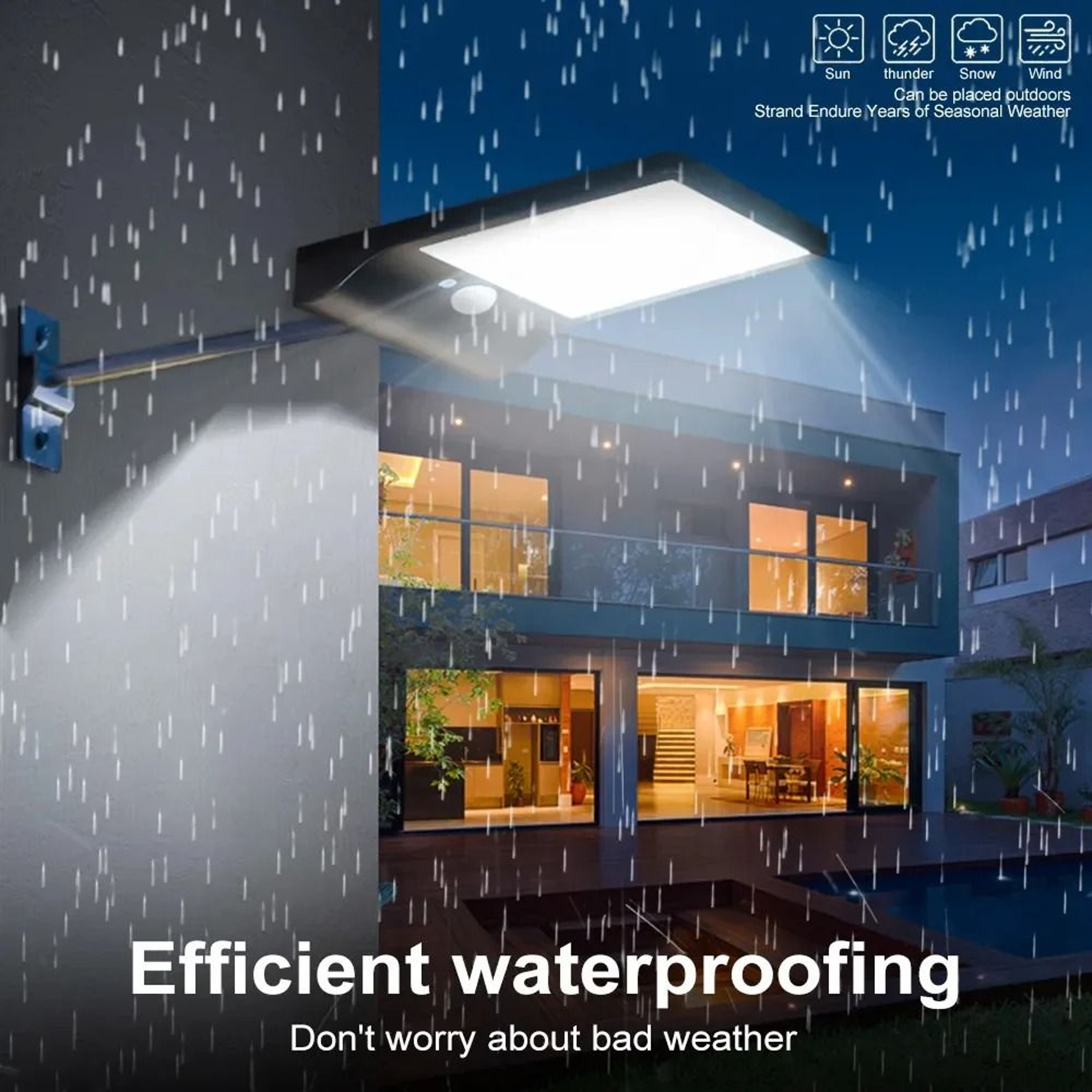 COB Solar Street Light  IP65 Waterproof Human Body Sensor Outdoor Garden  Path Lamp 1