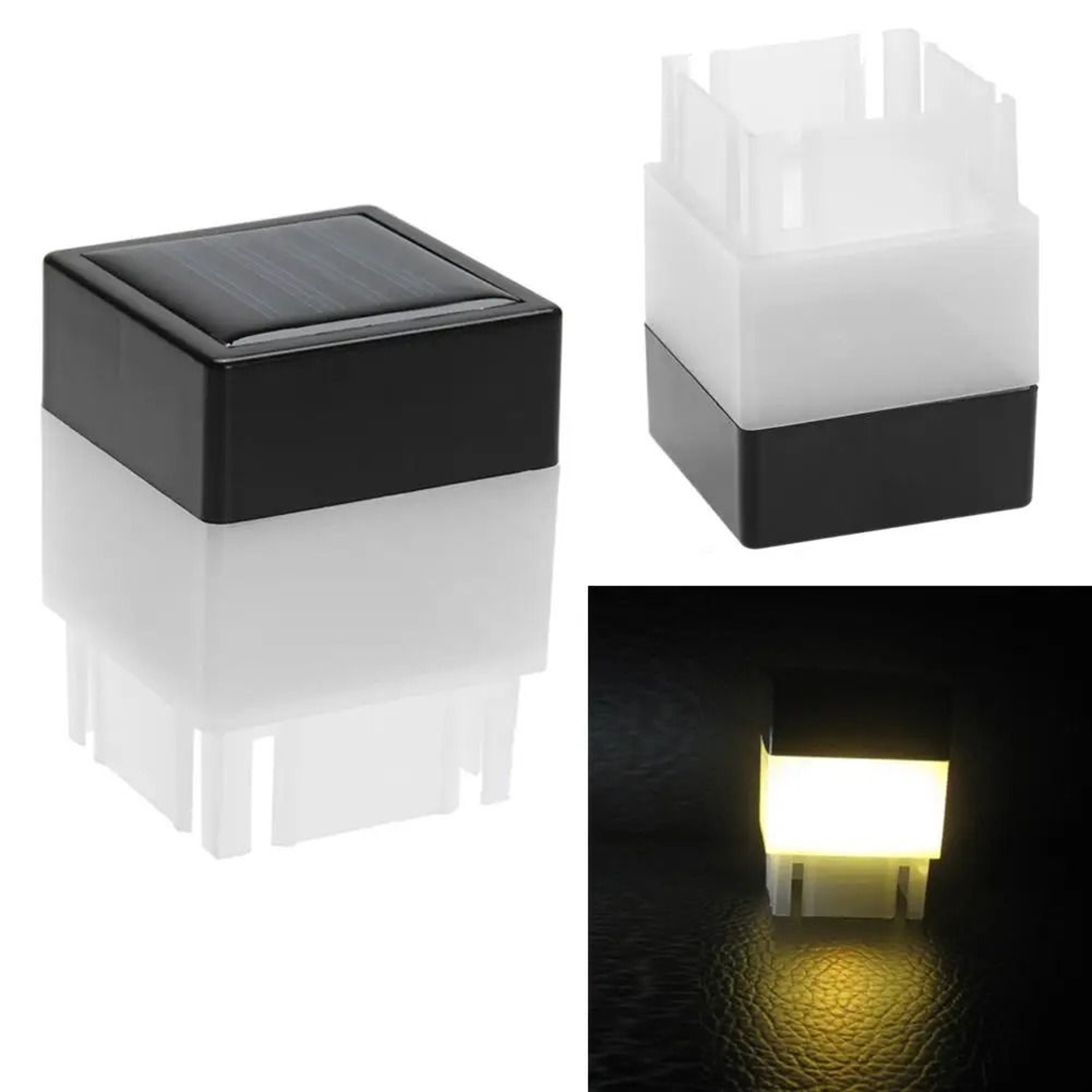 LED Solar Column Head Light  Outdoor Powered Pillar Lamp For Fence  Gate Post Decor 7