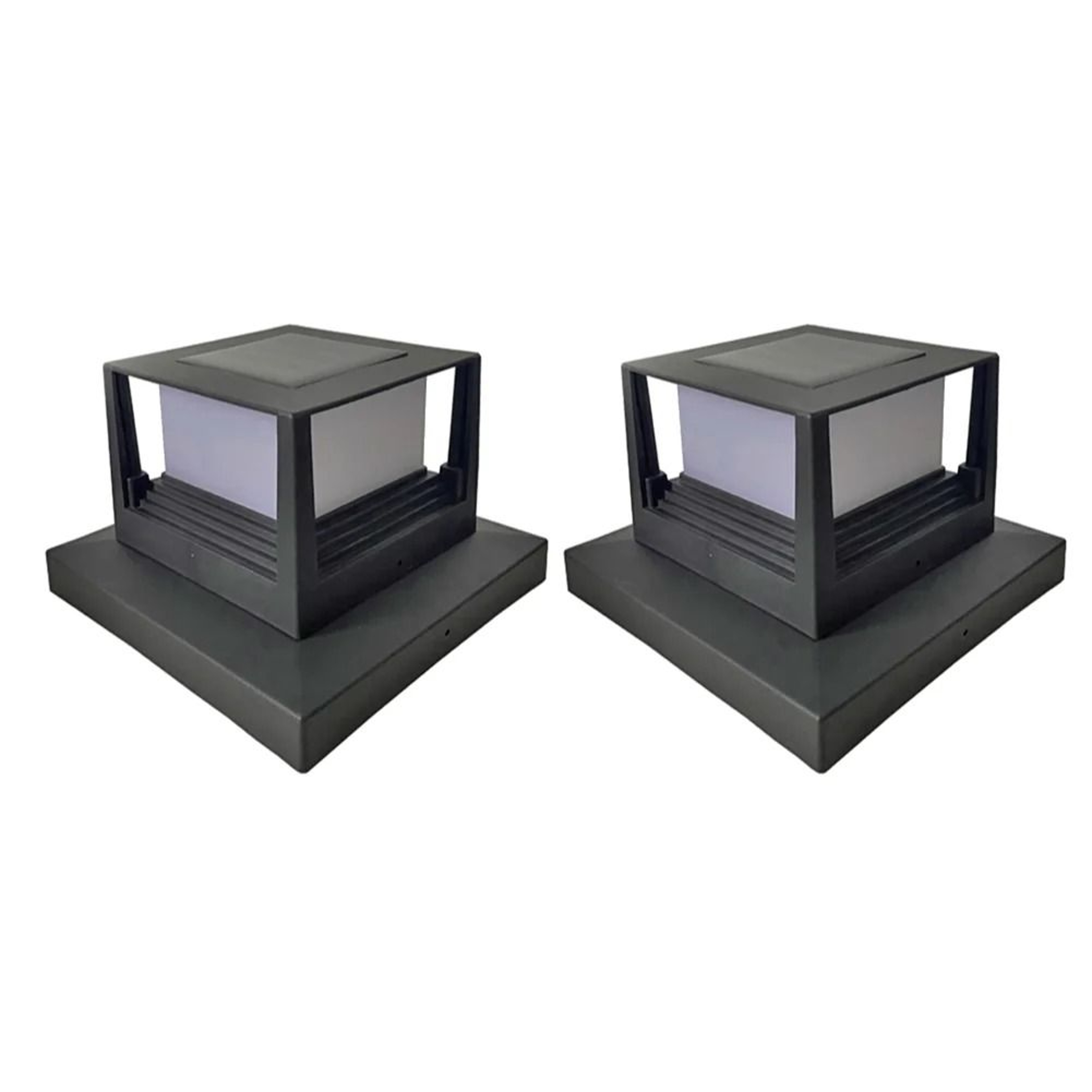 LED Solar Pillar Light  Waterproof Outdoor Column  Fence Post Lamp With DualColor Switching 9